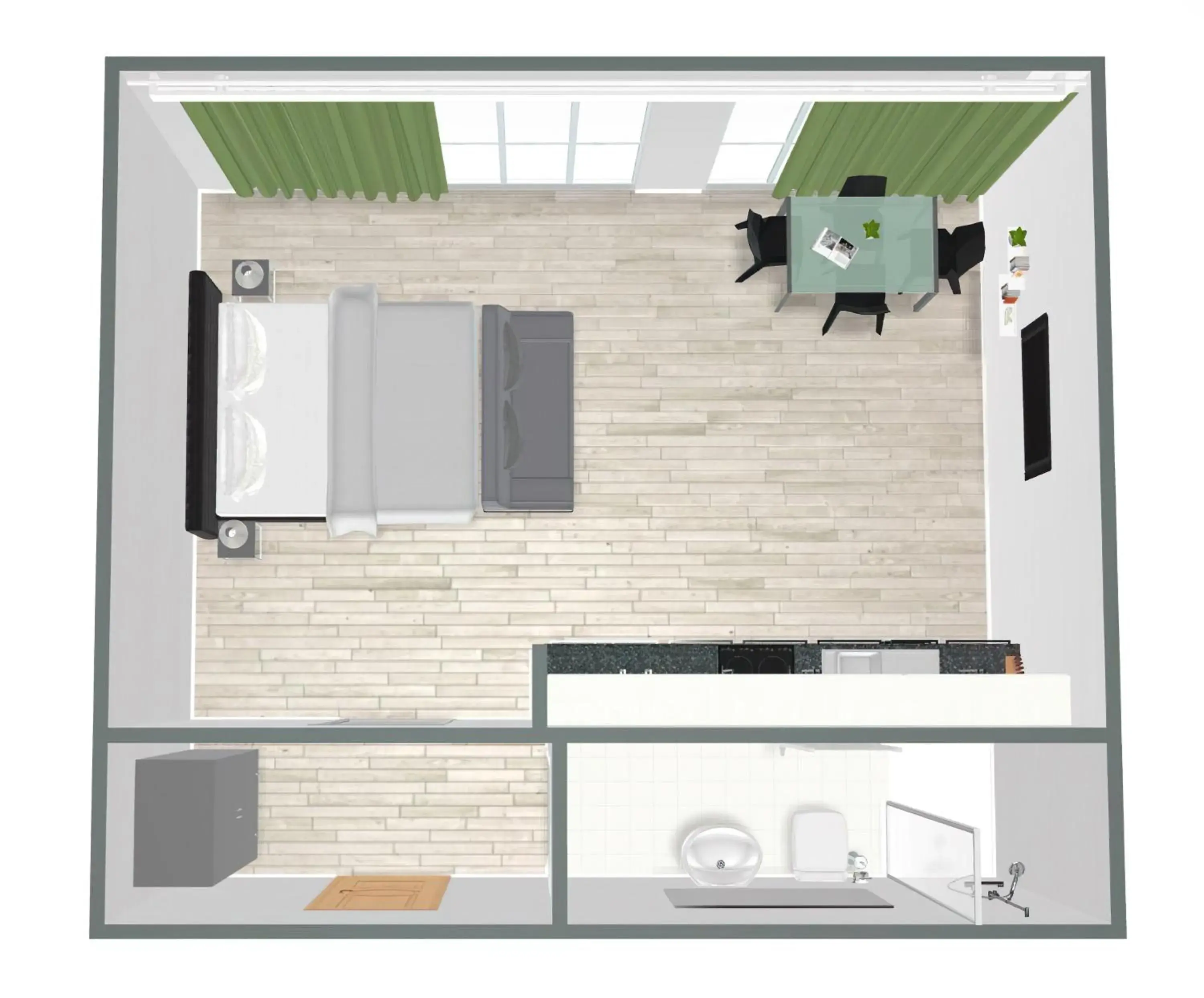 Floor Plan in Apartments Rosenthal Residence