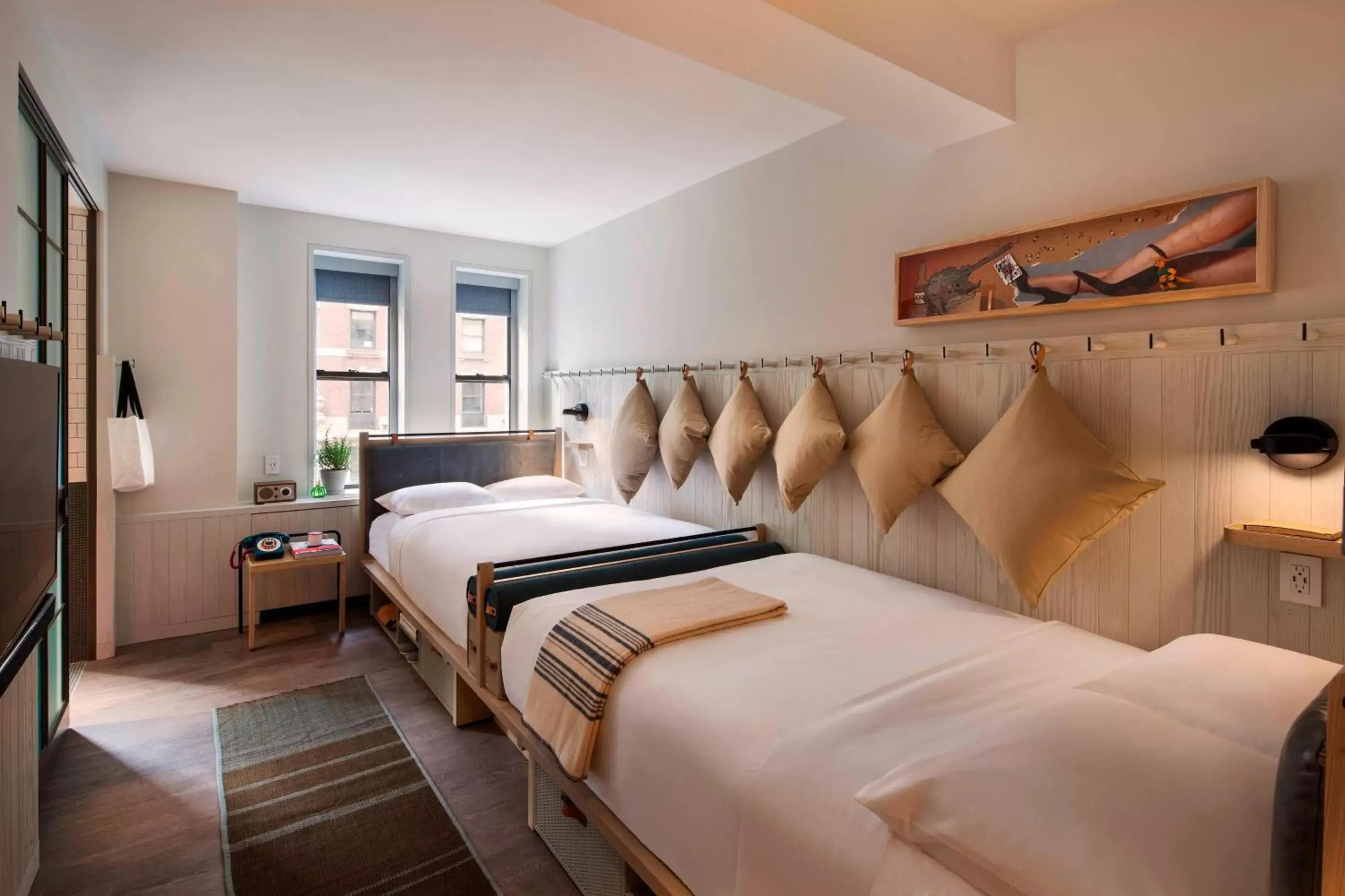 Photo of the whole room, Bed in MOXY NYC Times Square