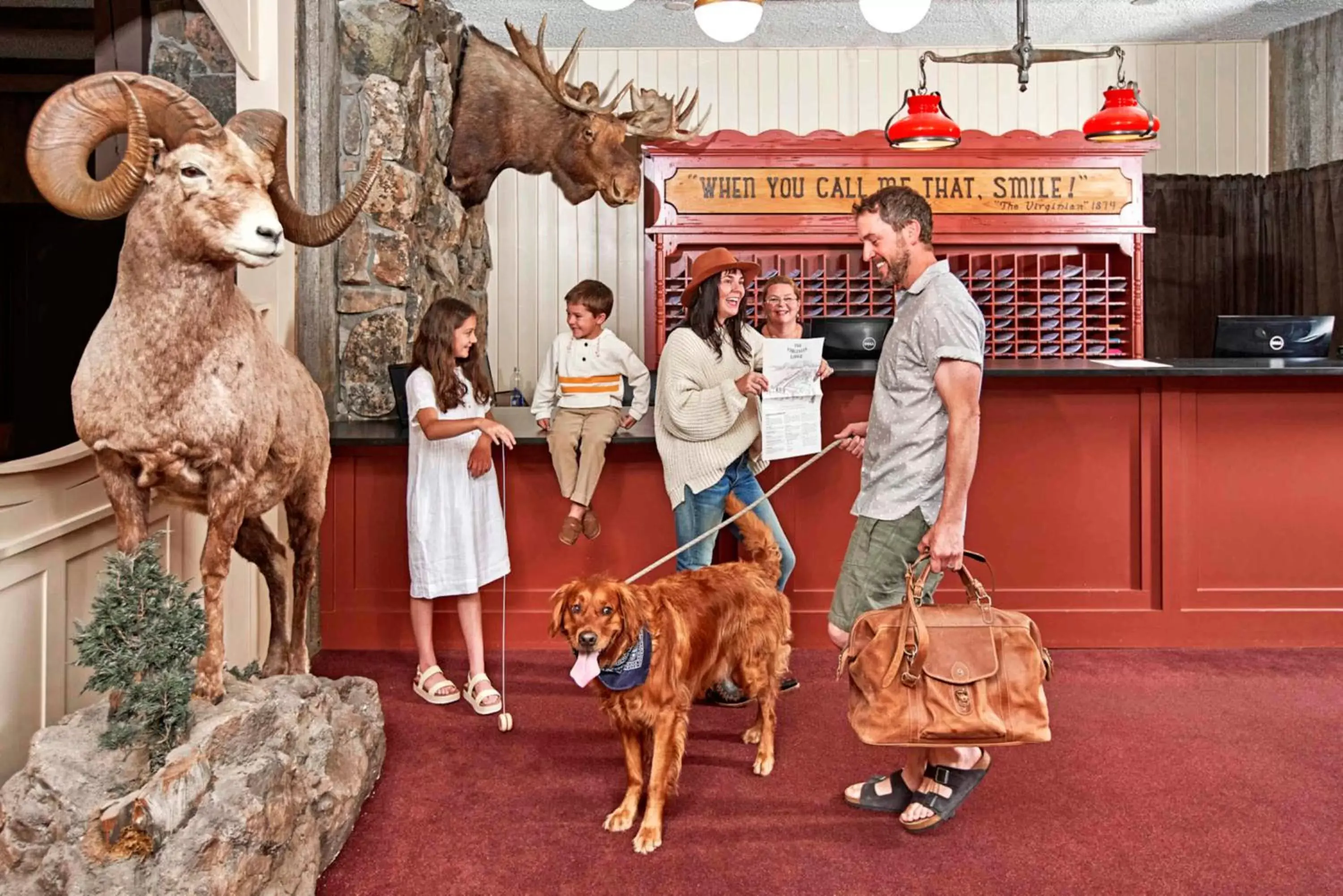 Lobby or reception in The Virginian Lodge