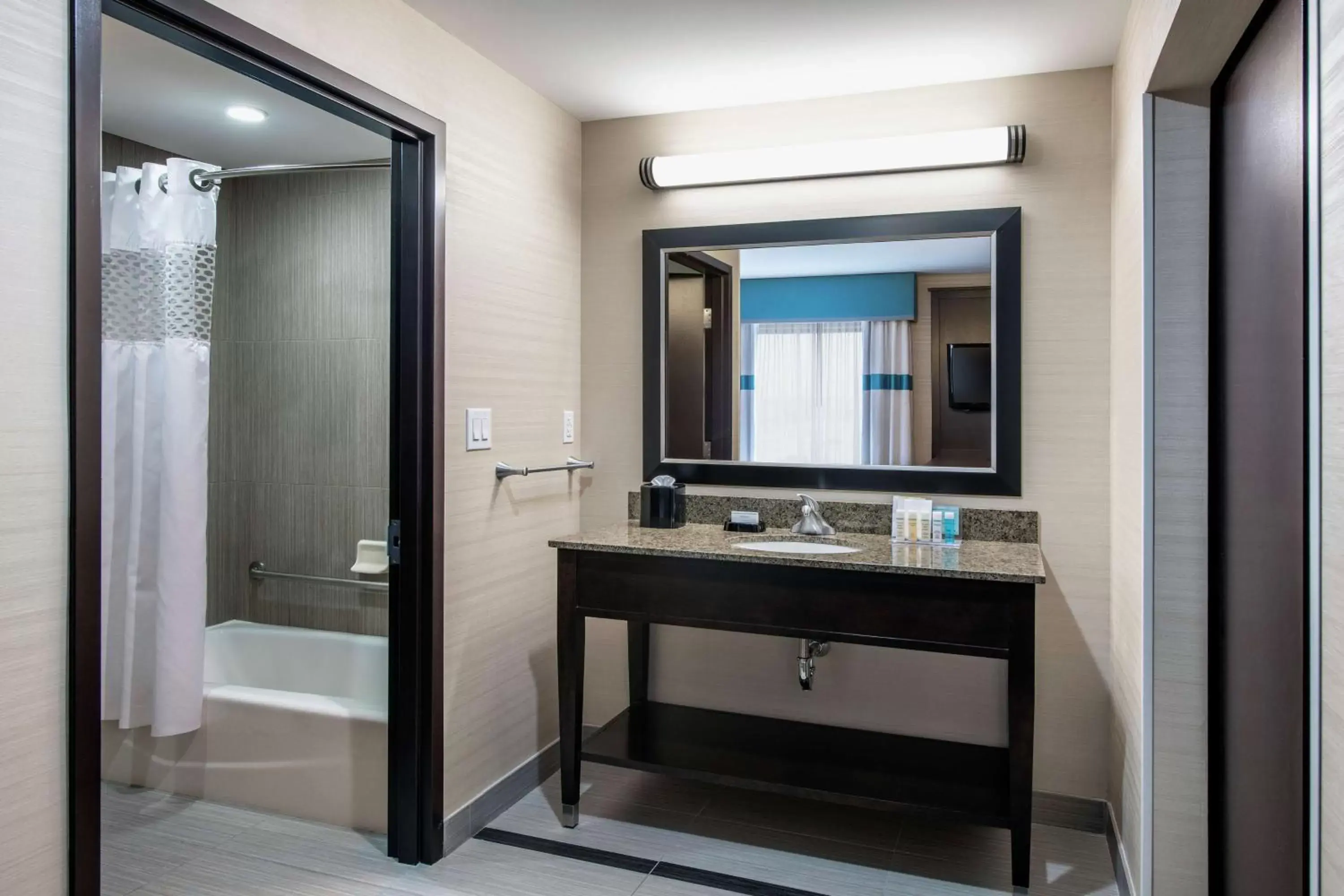 Bathroom in Hampton Inn by Hilton Winnipeg