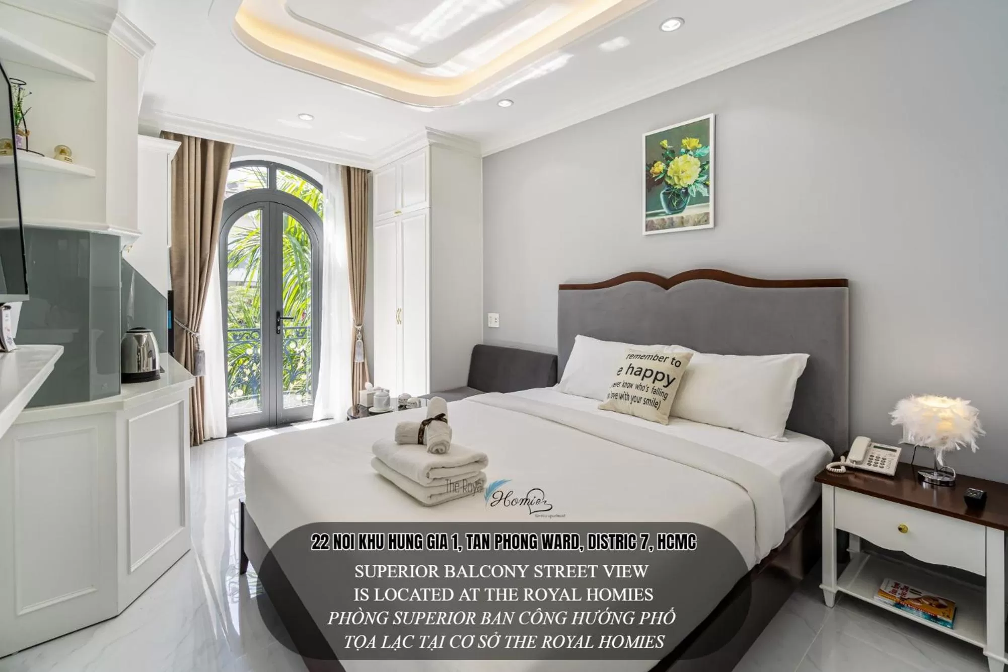 Queen Room with Balcony in The Royal Hotel & Apartment - Phu My Hung