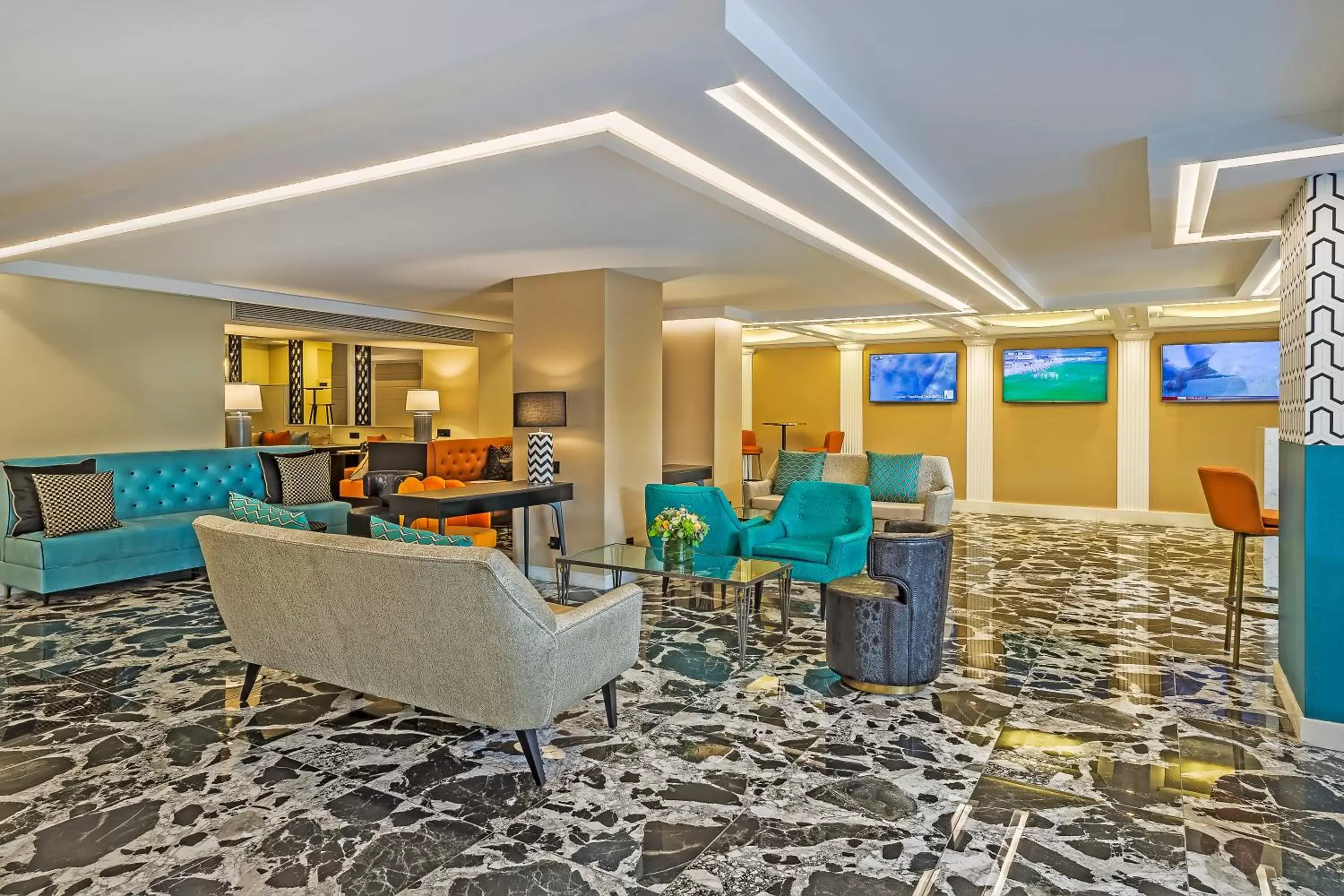Lobby or reception in Airotel Stratos Vassilikos Hotel
