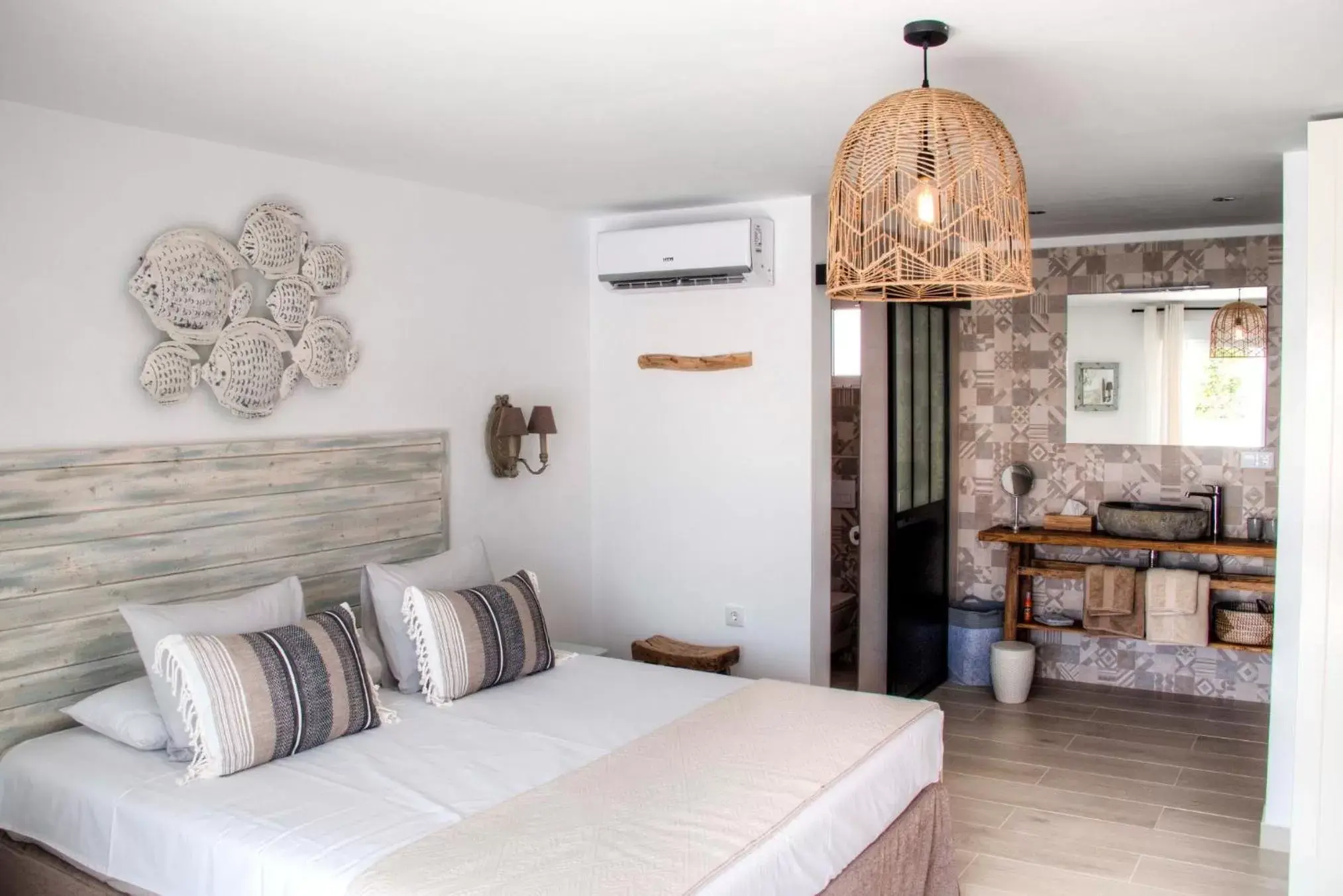 Bed in Finca Pura, Clothing Optional Guestrooms