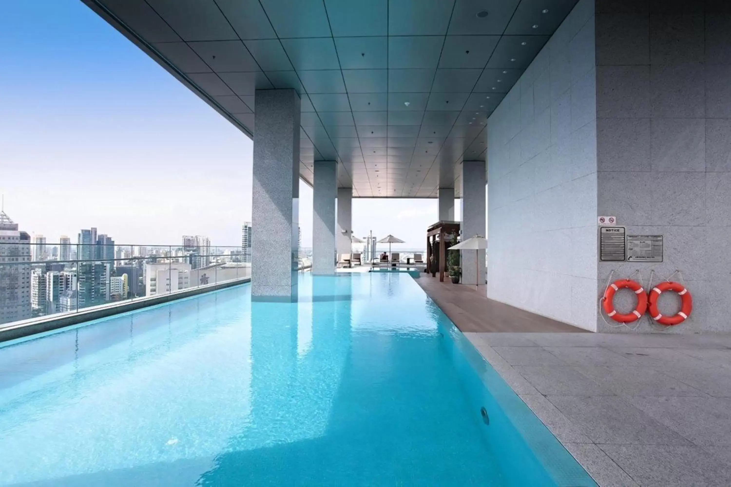 Pool view in Oasia Hotel Novena, Singapore by Far East Hospitality Pool view in Oasia Hotel Novena, Singapore by Far East Hospitality