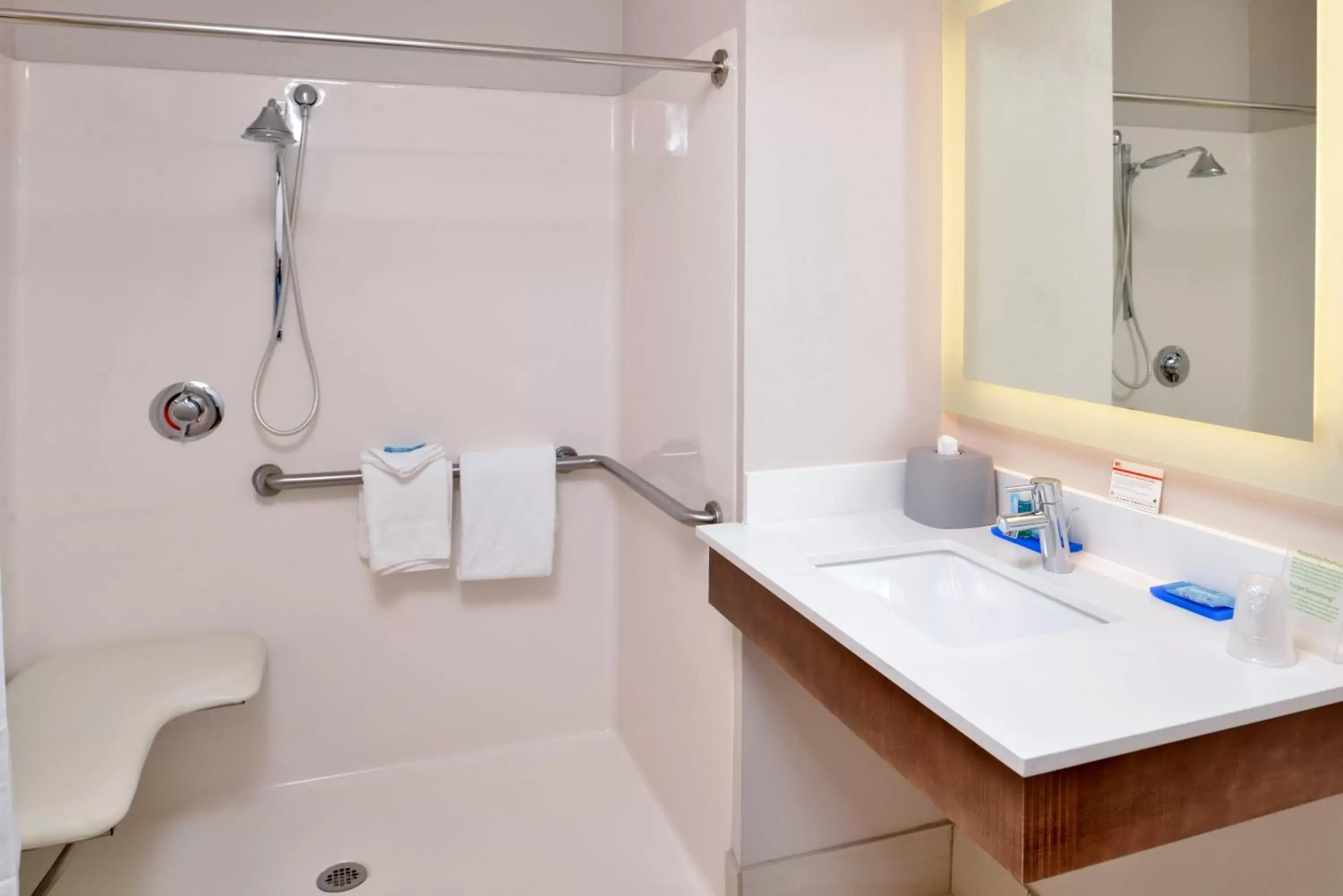 Shower, Bathroom in Holiday Inn Express Hotel & Suites Cincinnati - Mason, an IHG Hotel