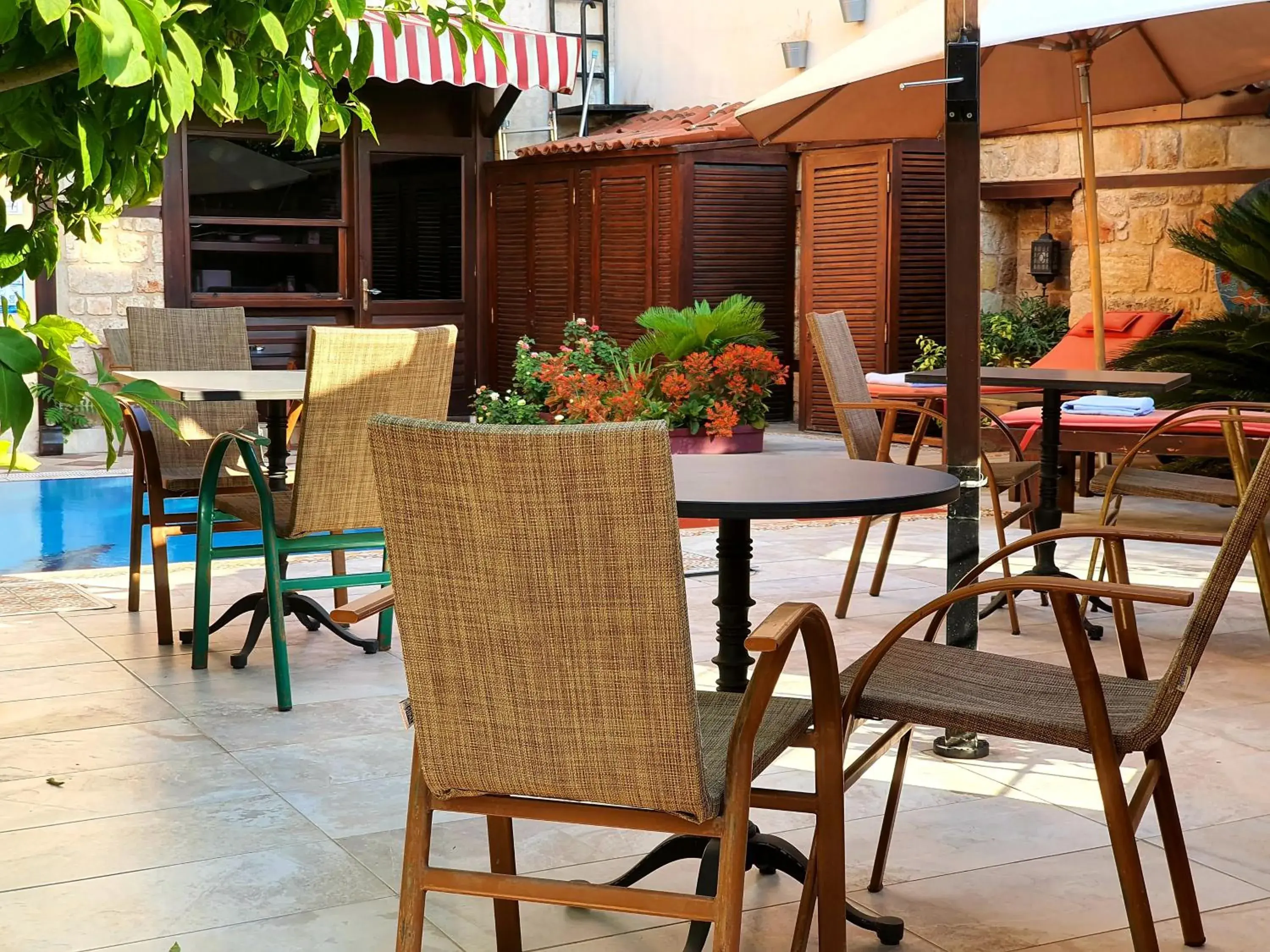 Patio, Restaurant/Places to Eat in Eski Masal Hotel