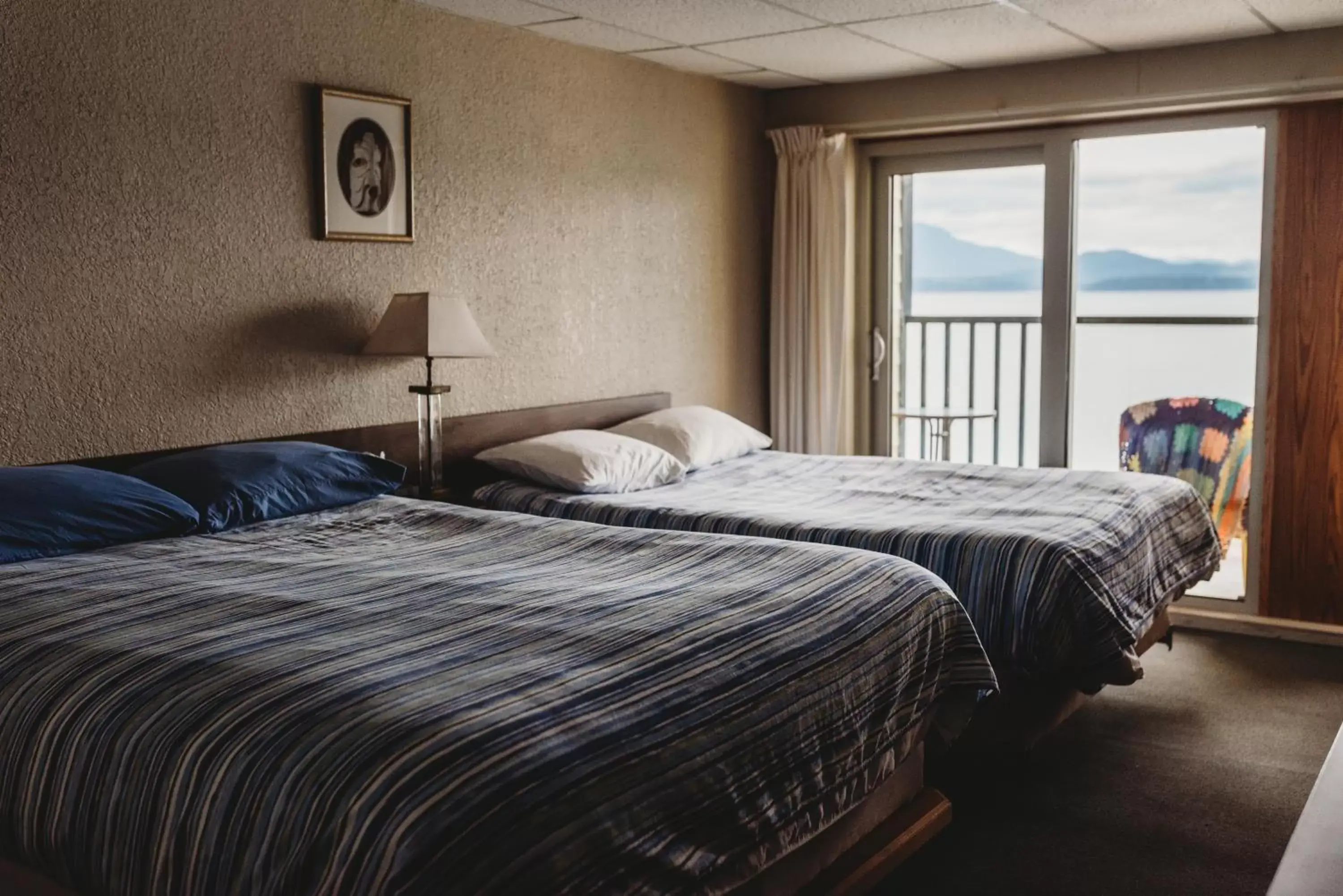 Bed in The Oceanfront Hotel