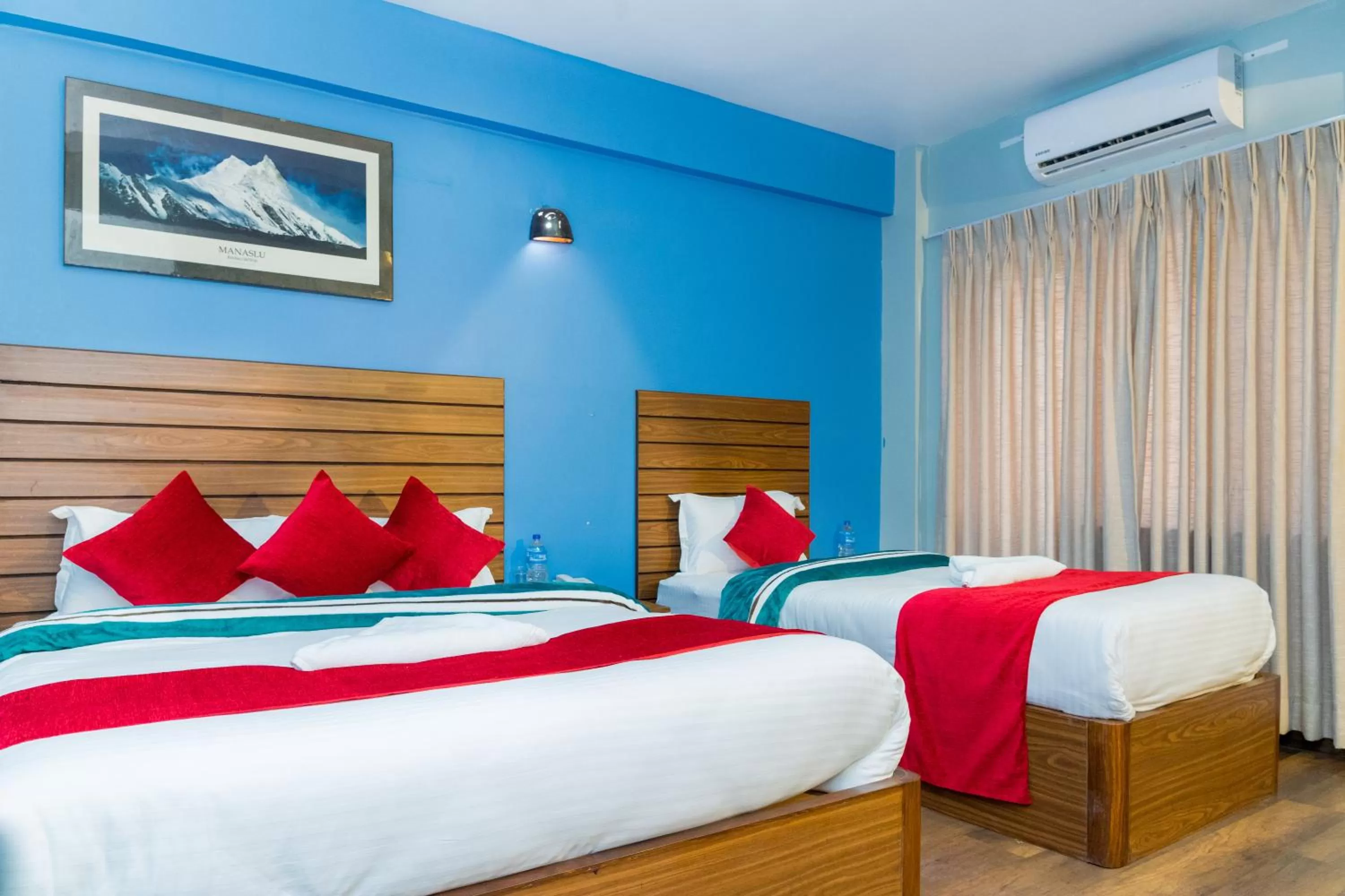 Bed in Hotel Nepal Bhumi