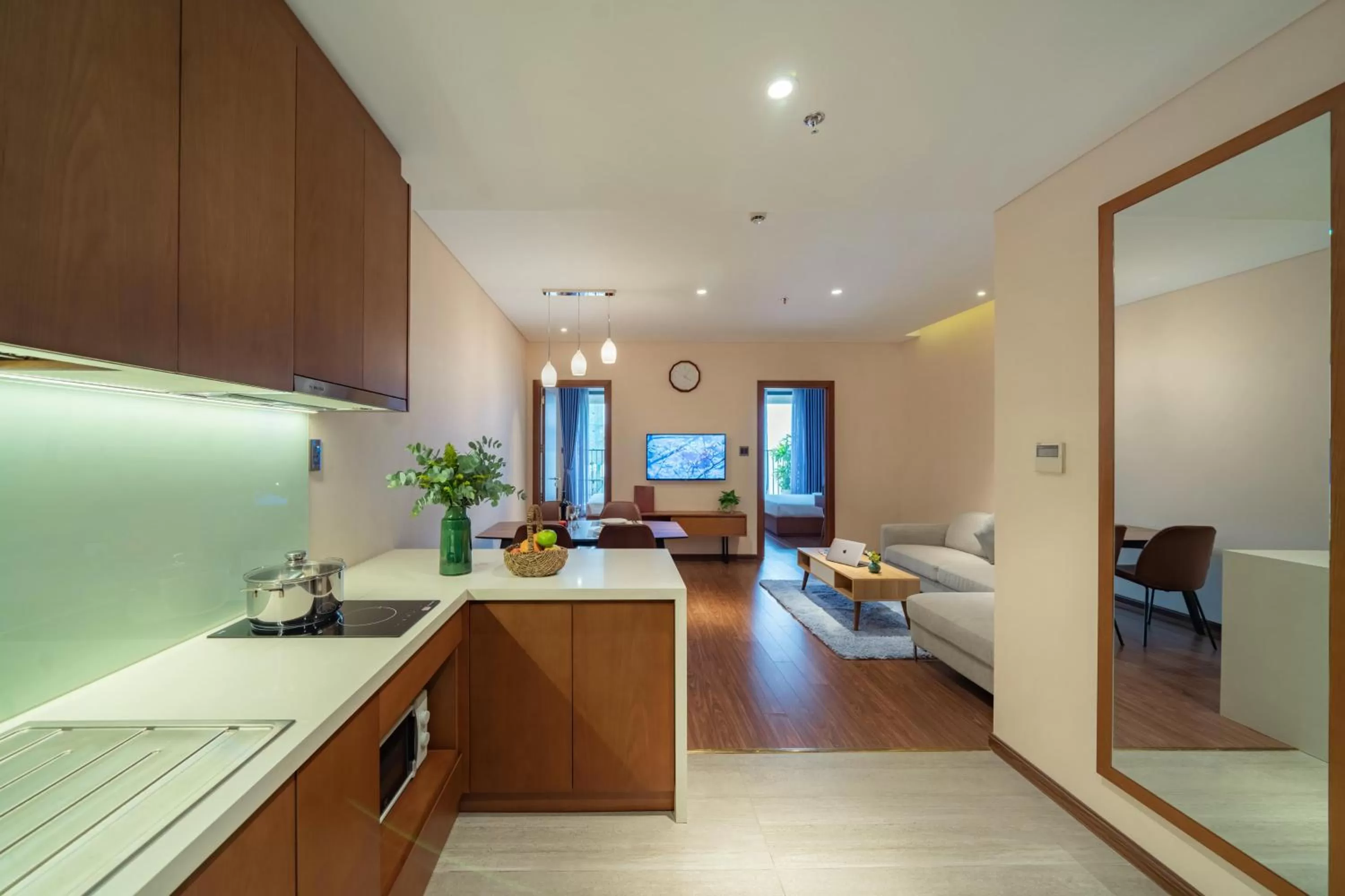 Kitchen or kitchenette in DHTS Business Hotel & Apartment