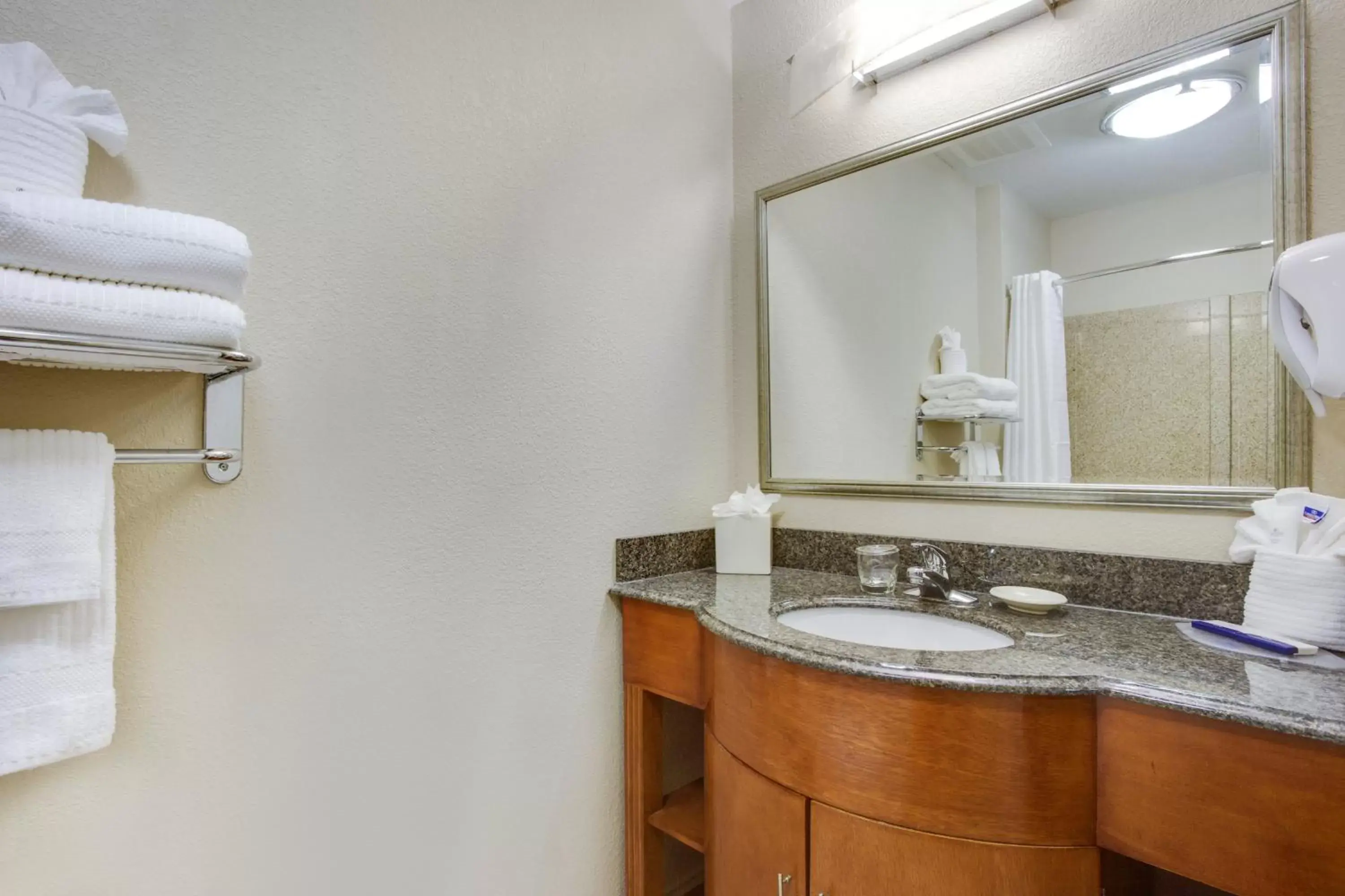 Bathroom in Candlewood Suites Virginia Beach Town Center, an IHG Hotel