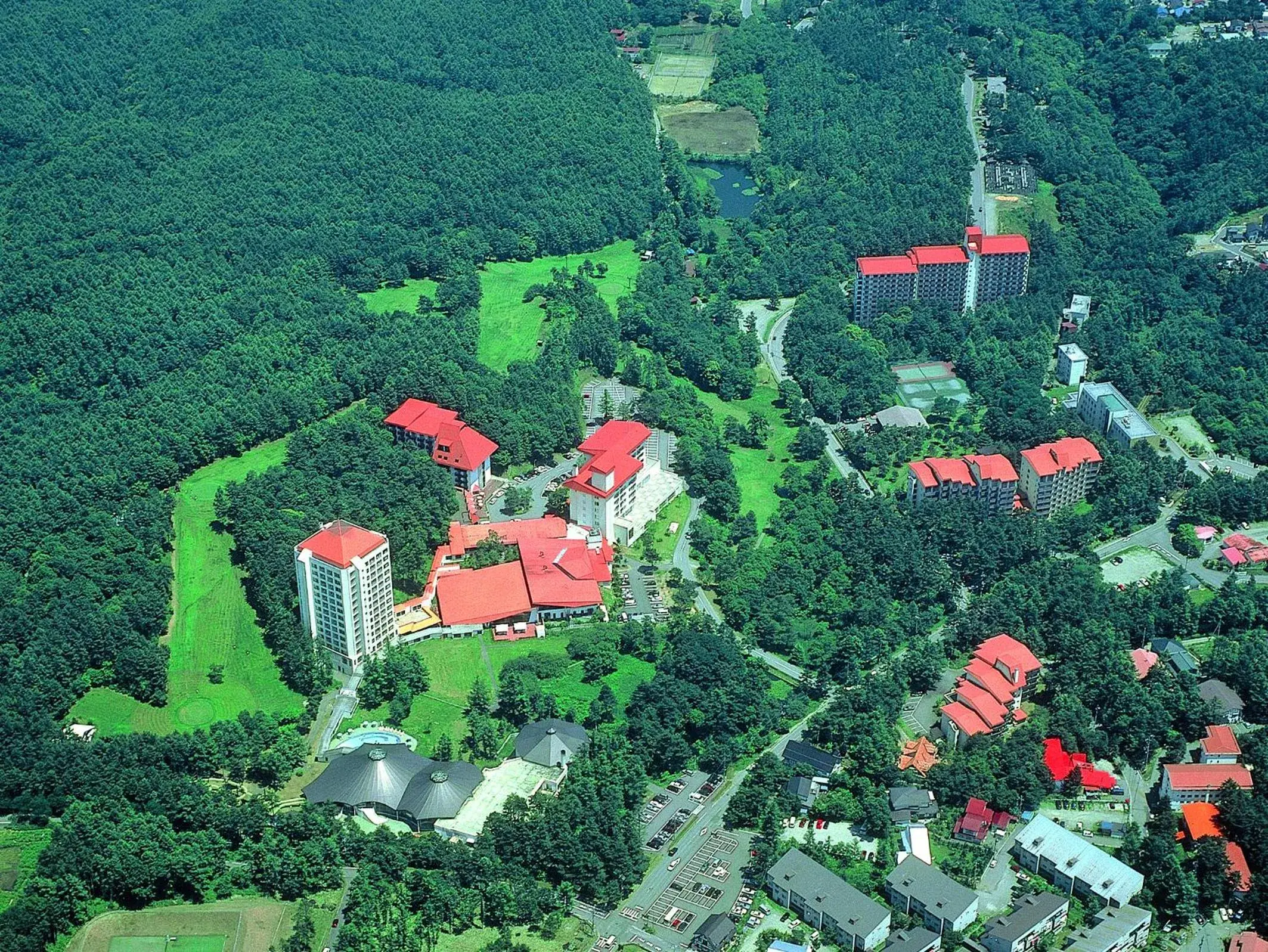 Property building, Bird's-eye View in Kusatsu Onsen Hotel Village