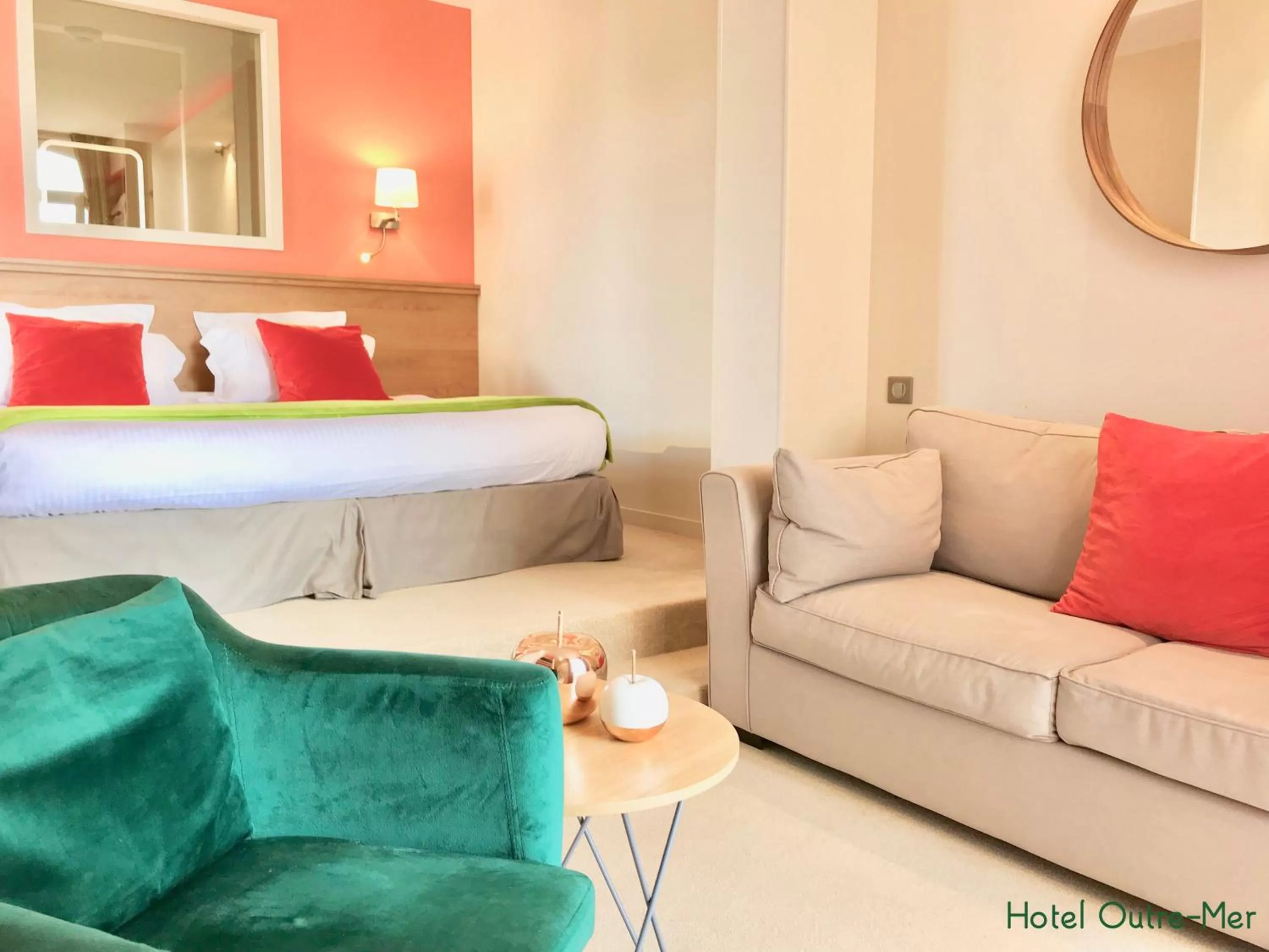 Bed in Hôtel Outre-Mer - Villa Le Couchant