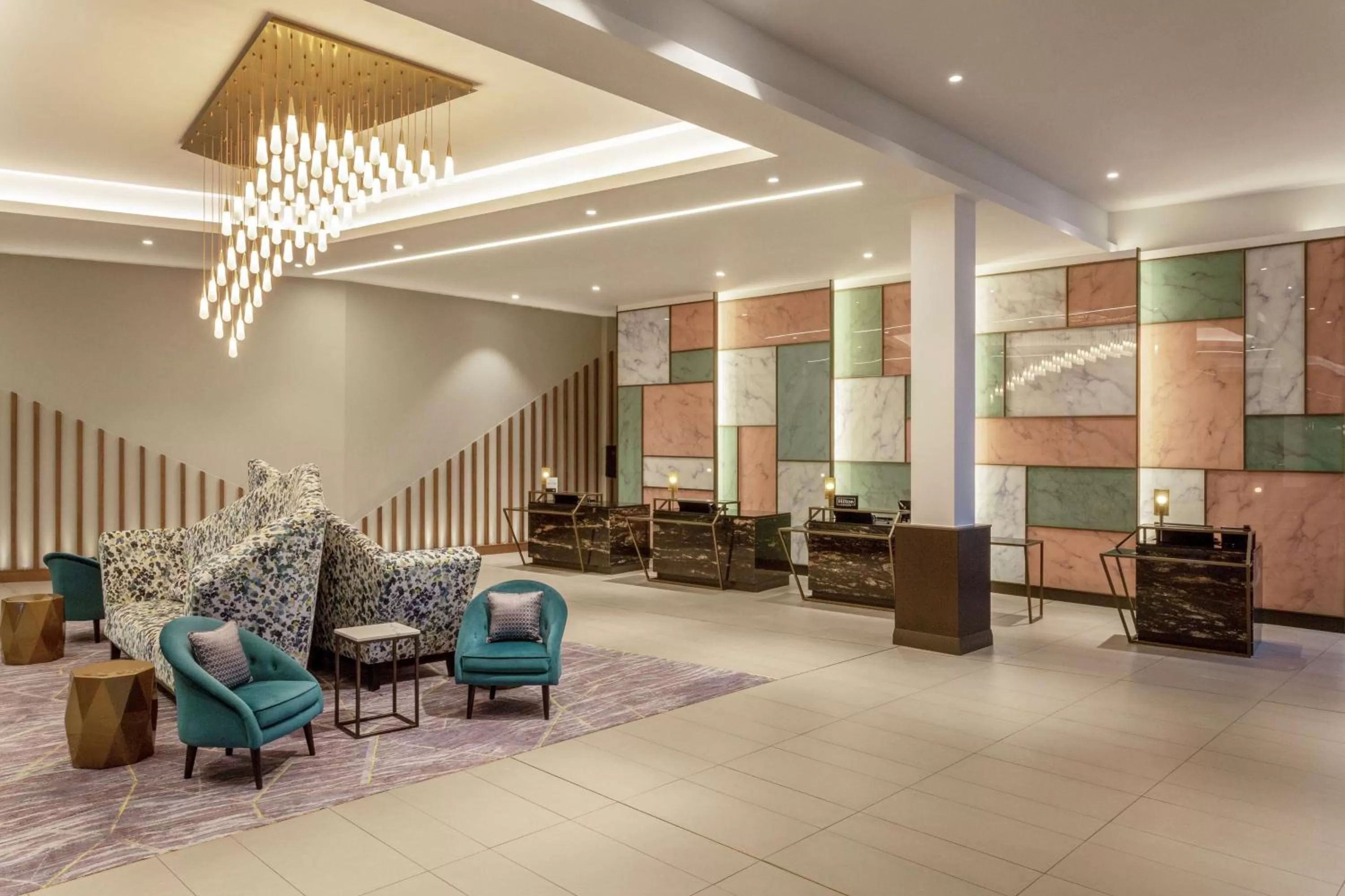 Lobby or reception in Hilton Aberdeen TECA
