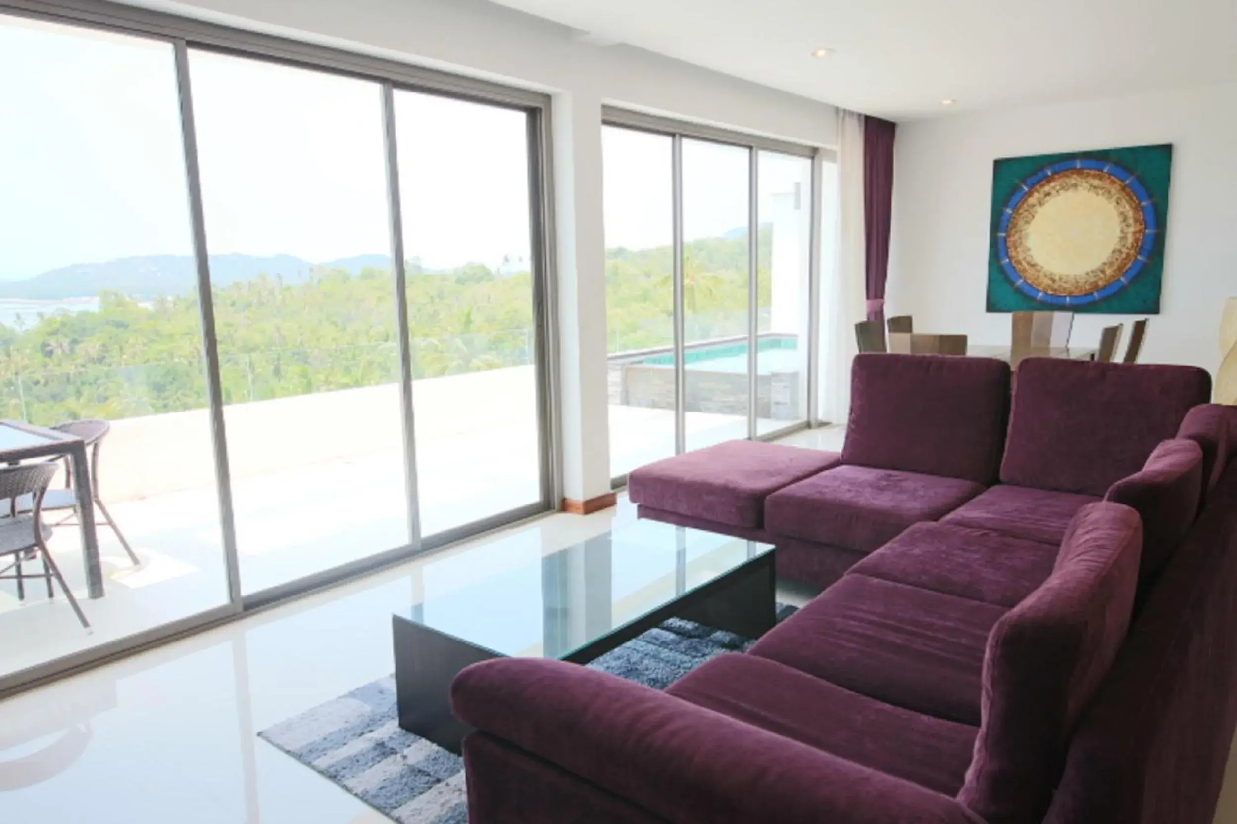 Seating Area in Tropical Sea View Residence