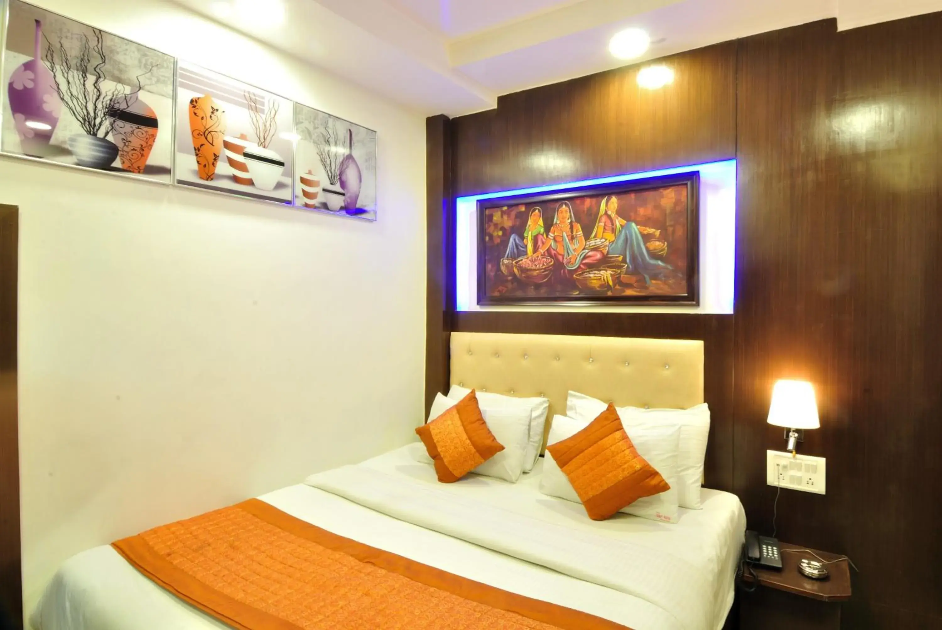 Bedroom, Bed in Hotel Nirmal Mahal by Sushant Travels