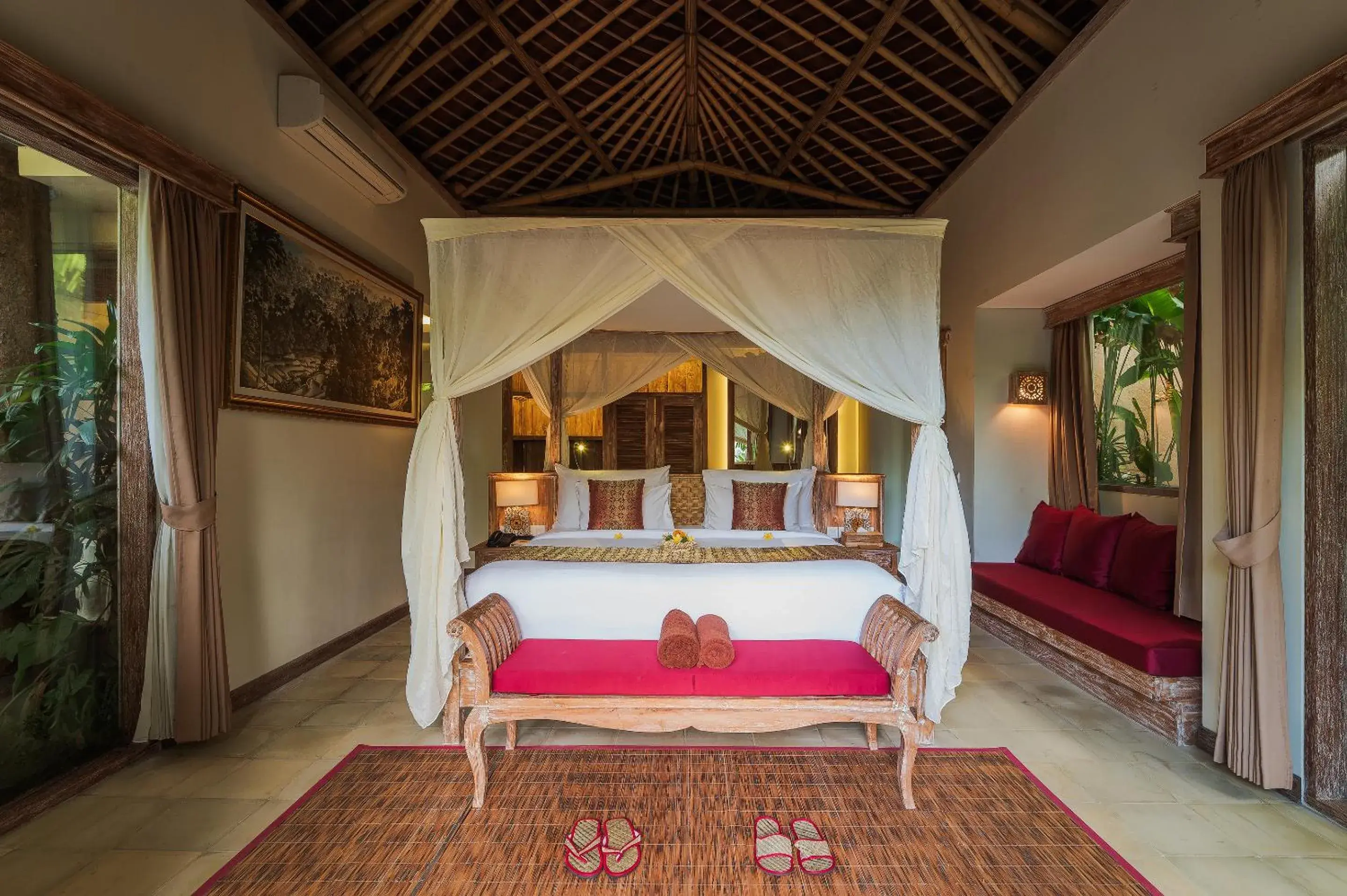 Bed in The Udaya Resorts and Spa