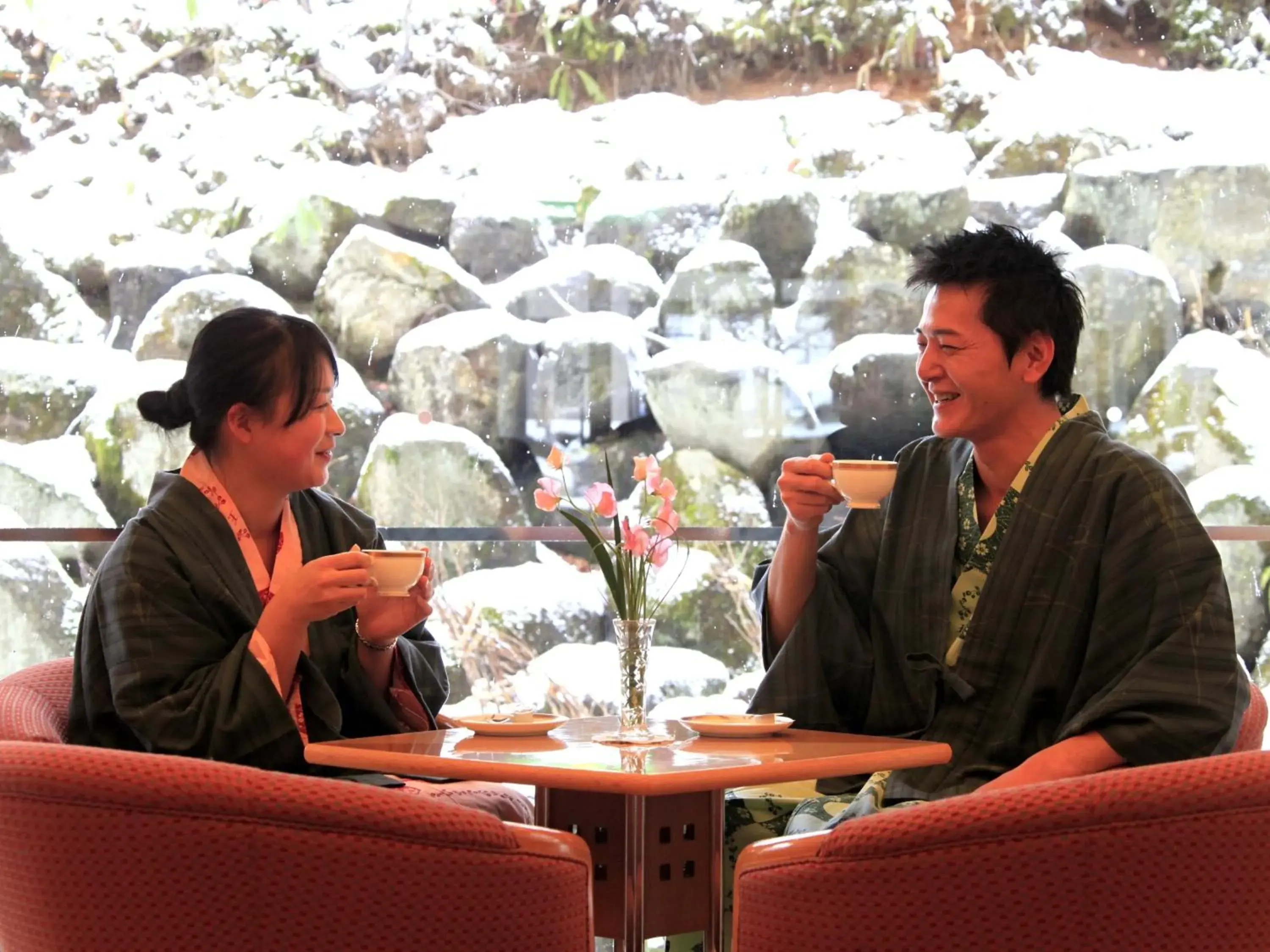 Lounge or bar, Lunch and Dinner in Zao Kokusai Hotel