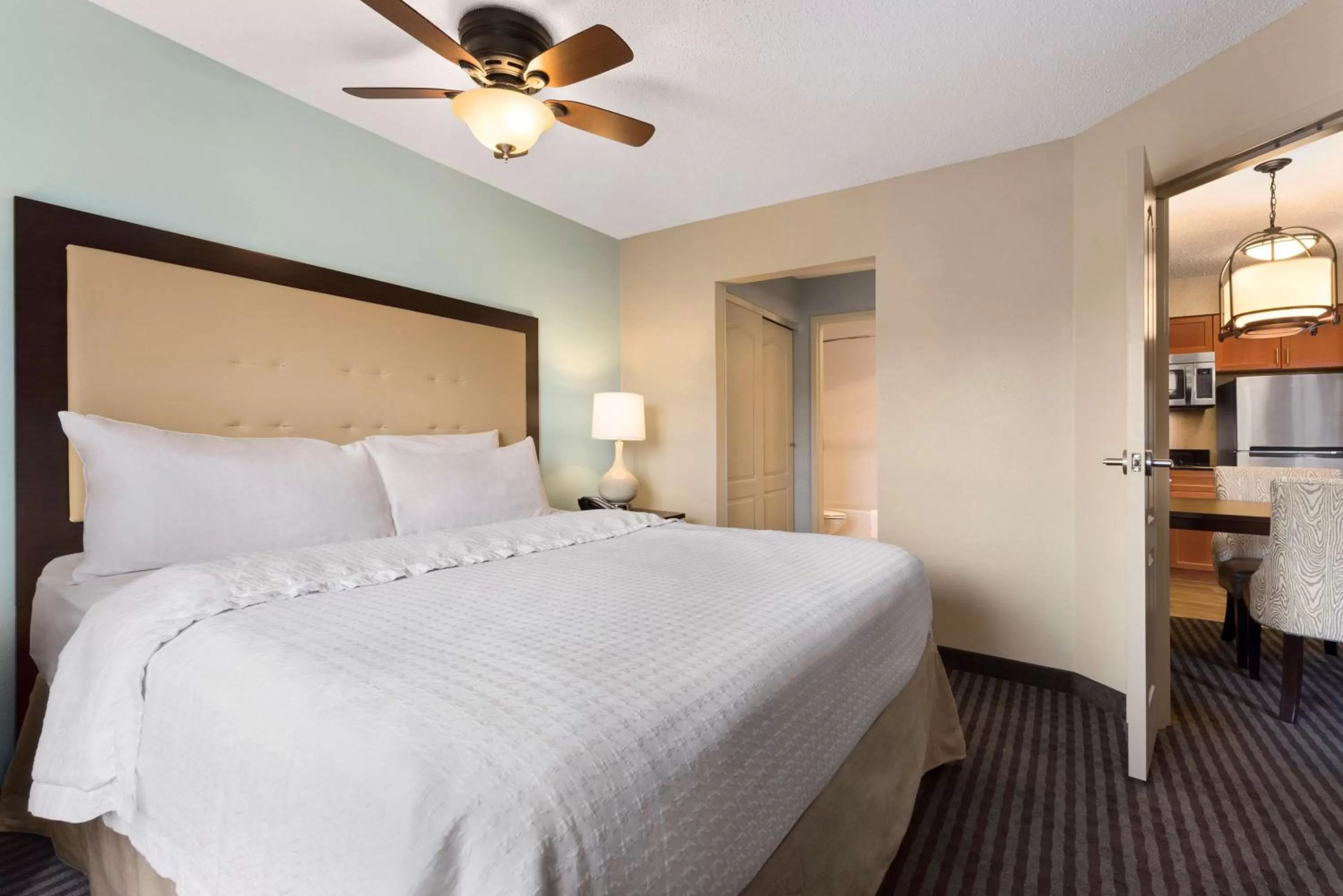 Bed in Homewood Suites by Hilton Columbus-Hilliard