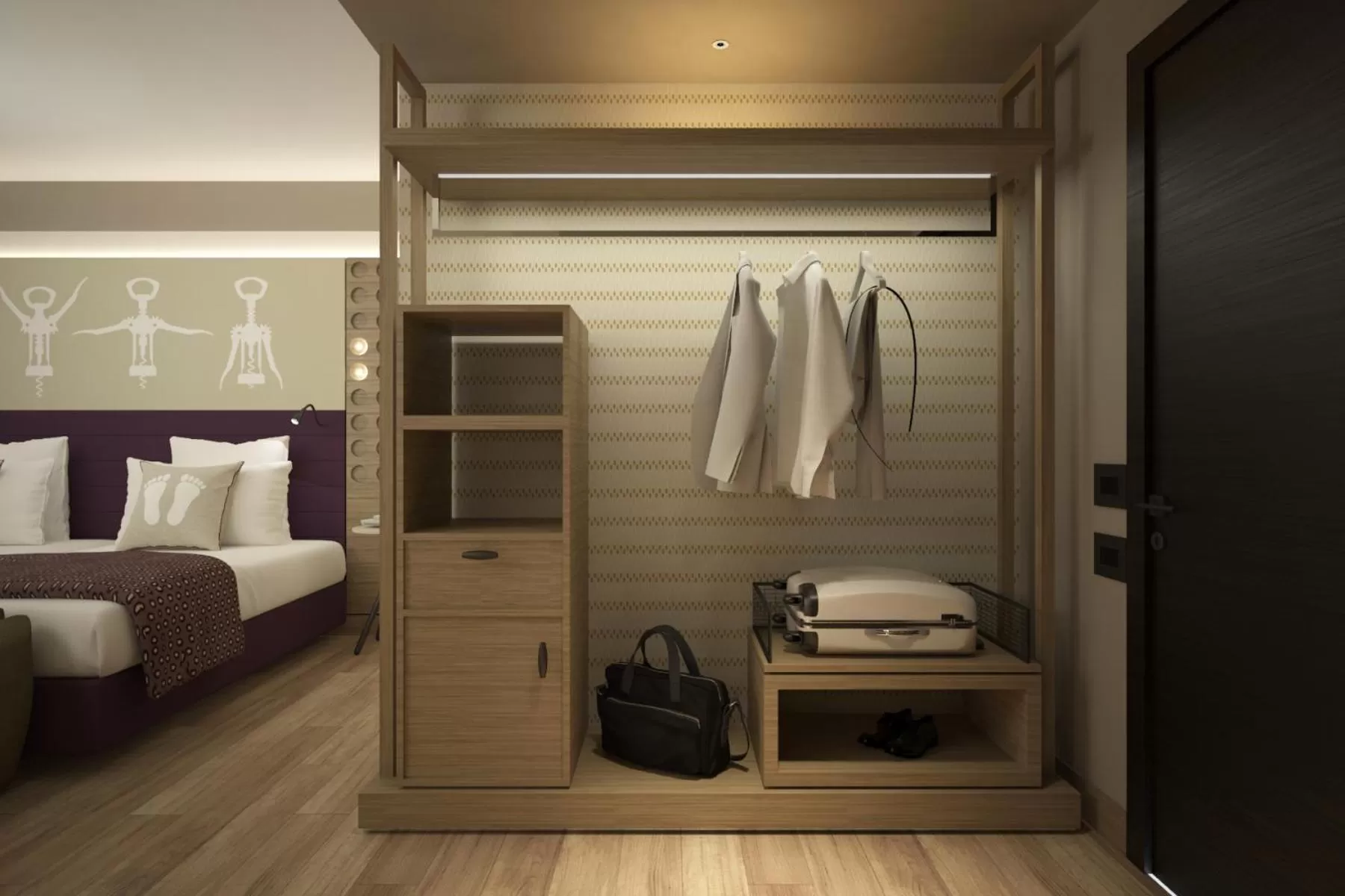 wardrobe, Bed in Best Western Plus Soave Hotel