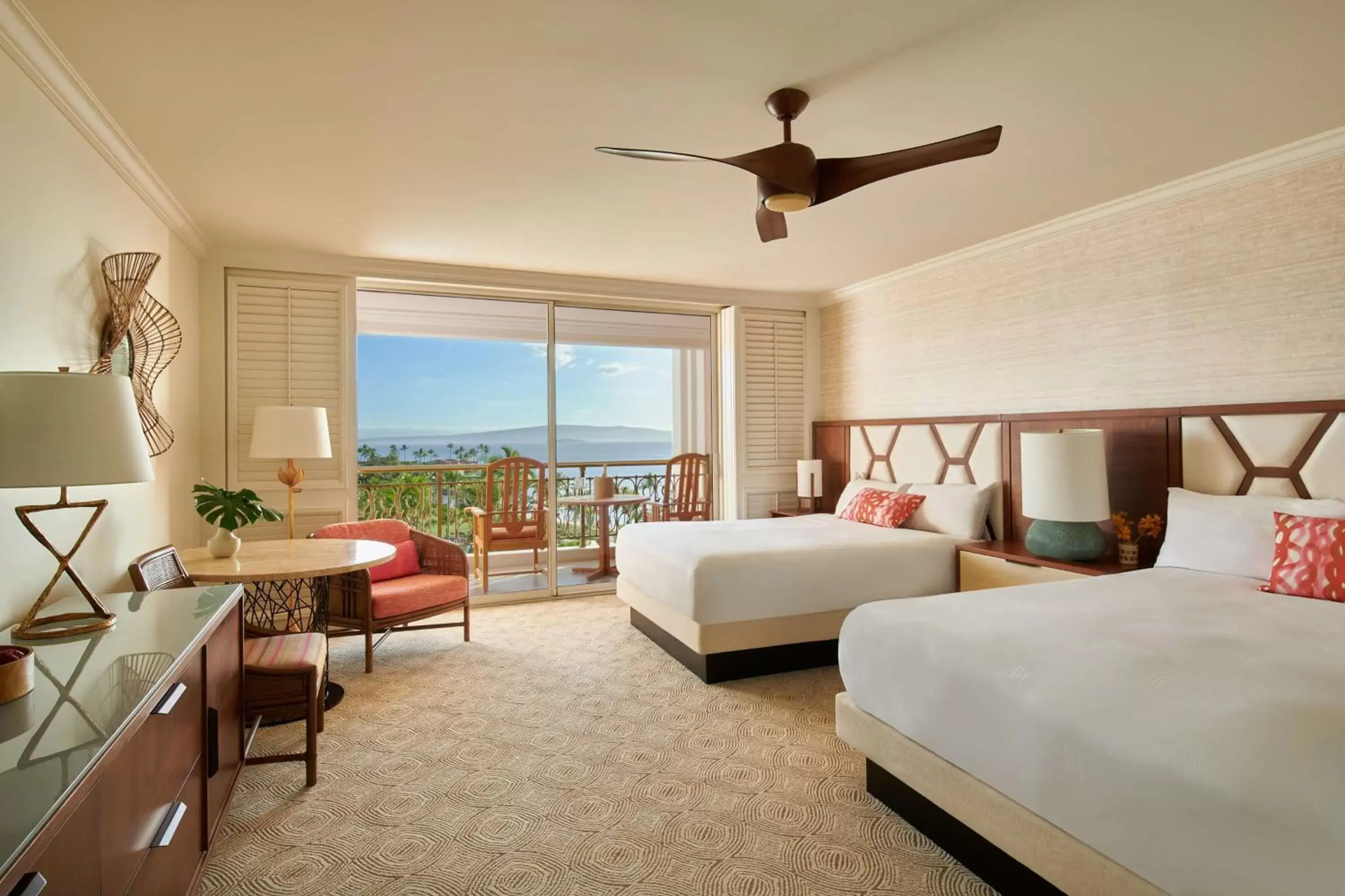 Napua Queen Room with Two Queen Beds and Ocean View in Grand Wailea Resort Hotel & Spa, A Waldorf Astoria Resort