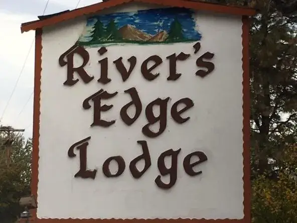 Property Logo/Sign in River's Edge Lodge