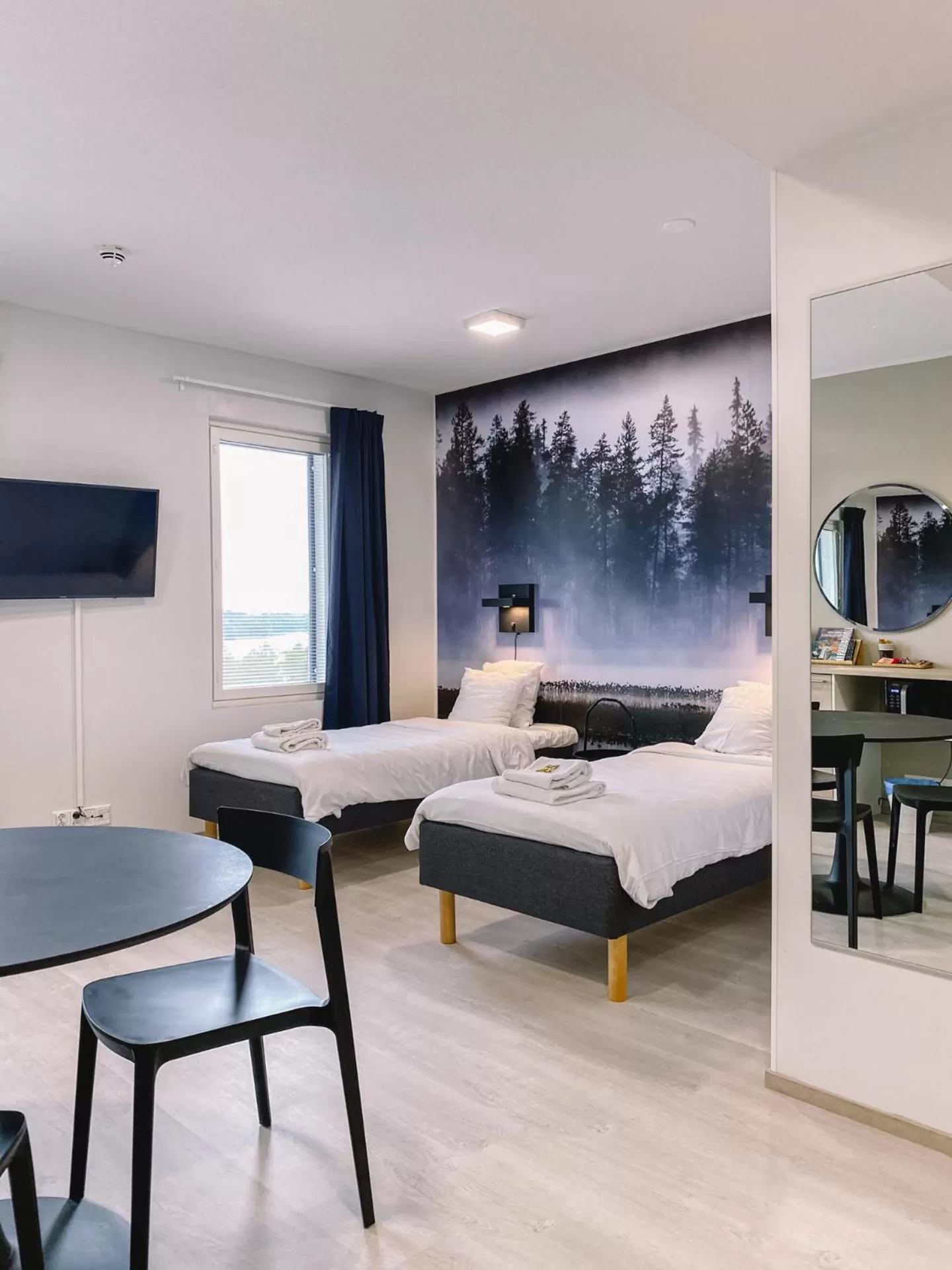 Bed in Hotelli Kuohu Kangasala - Hotel and Apartments by UHANDA