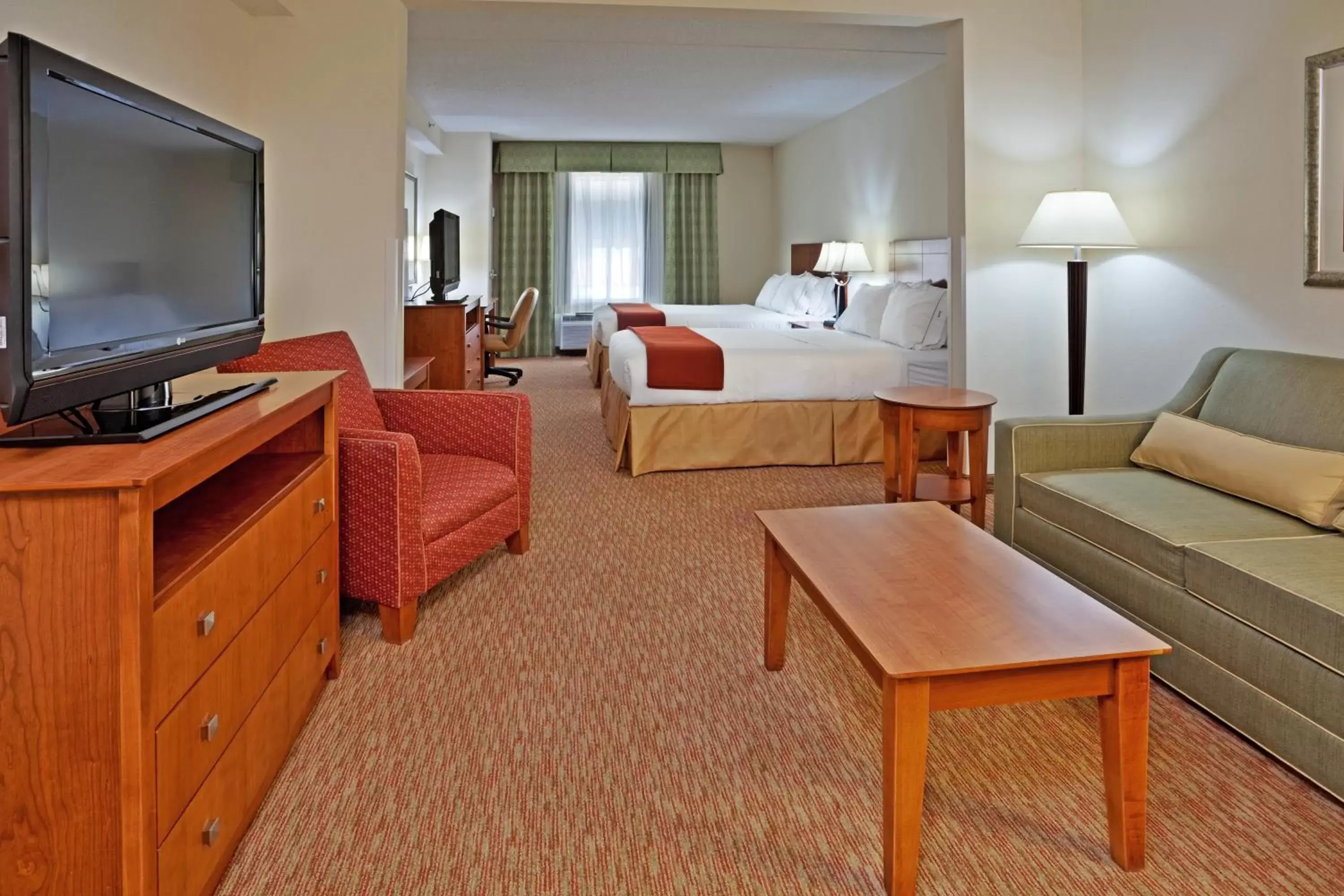 Bedroom, TV/Entertainment Center in Holiday Inn Express Hotel & Suites Greensboro - Airport Area, an IHG Hotel