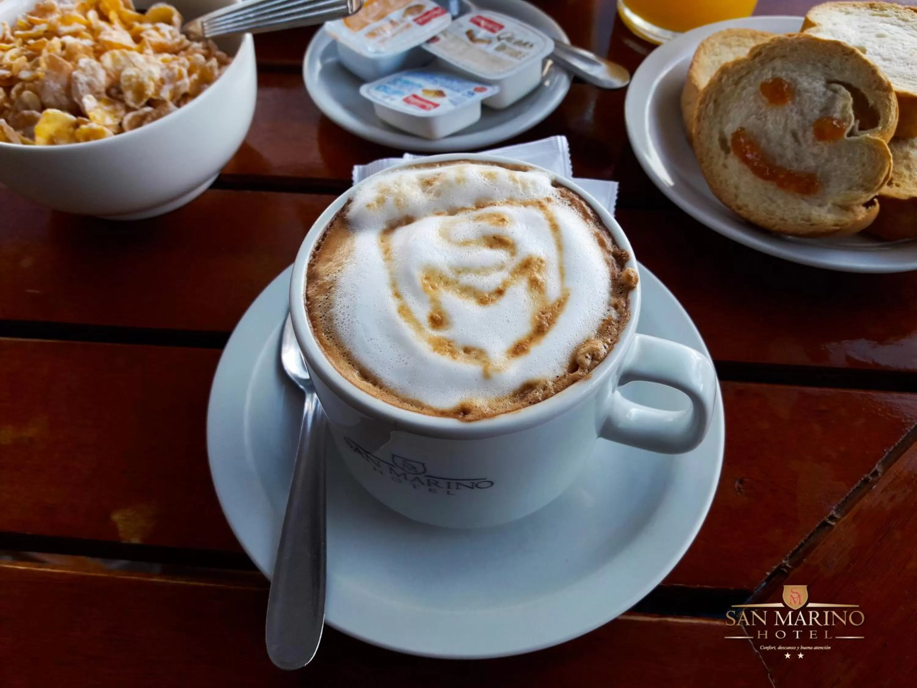 Continental breakfast in Hotel San Marino