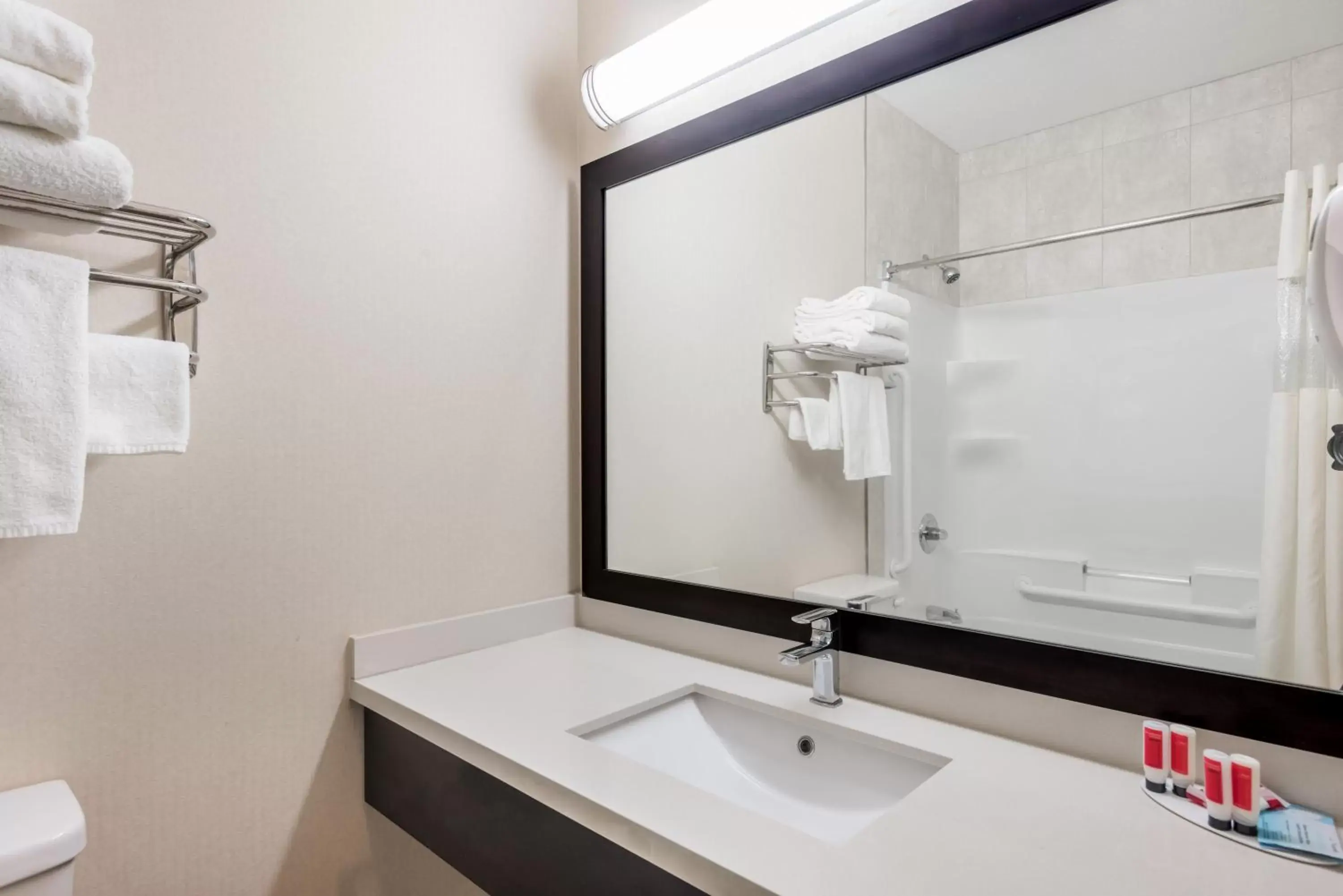 Bathroom in Super 8 by Wyndham Watrous