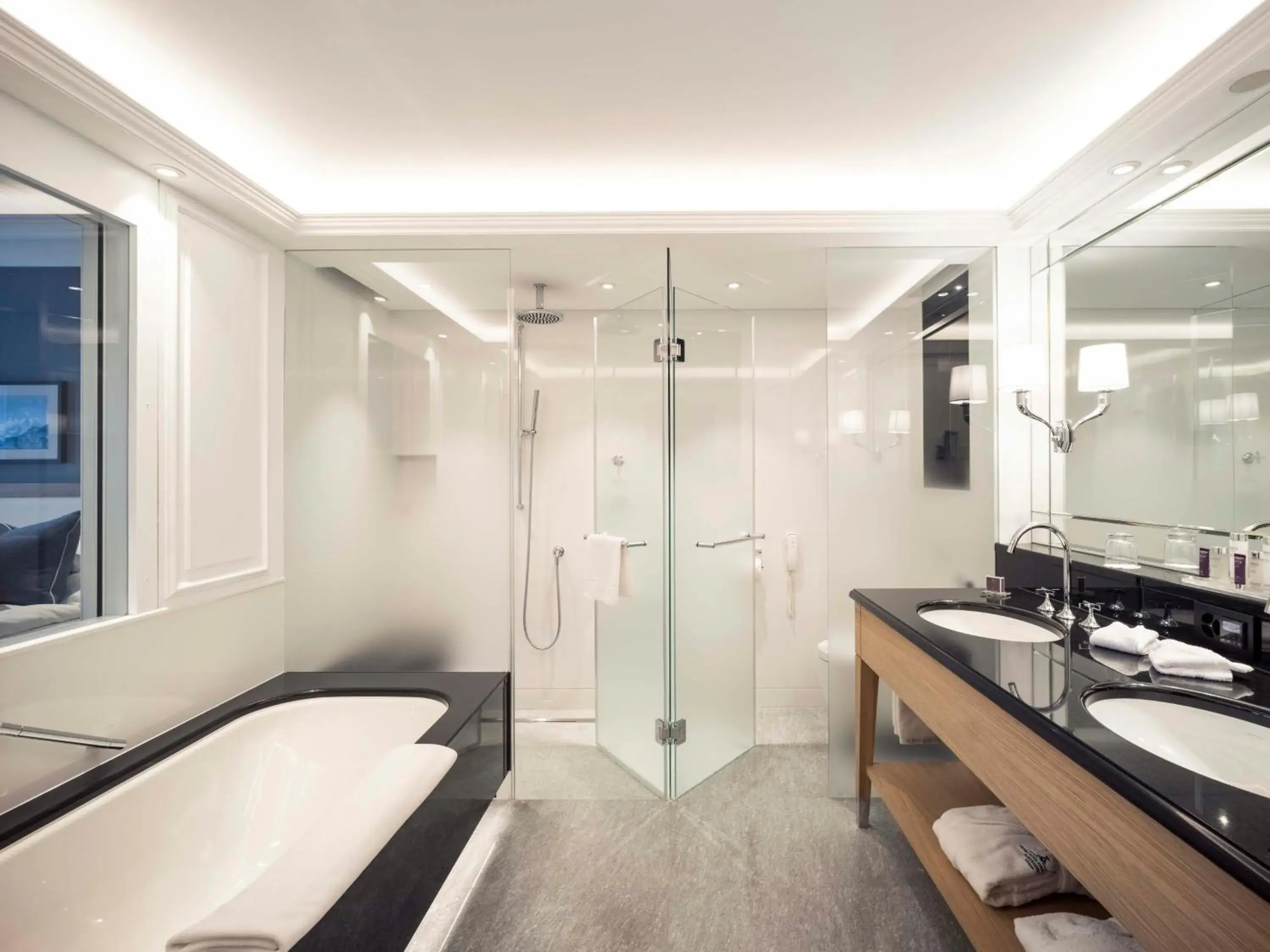 Shower, Bathroom in Grand Hotel Kronenhof