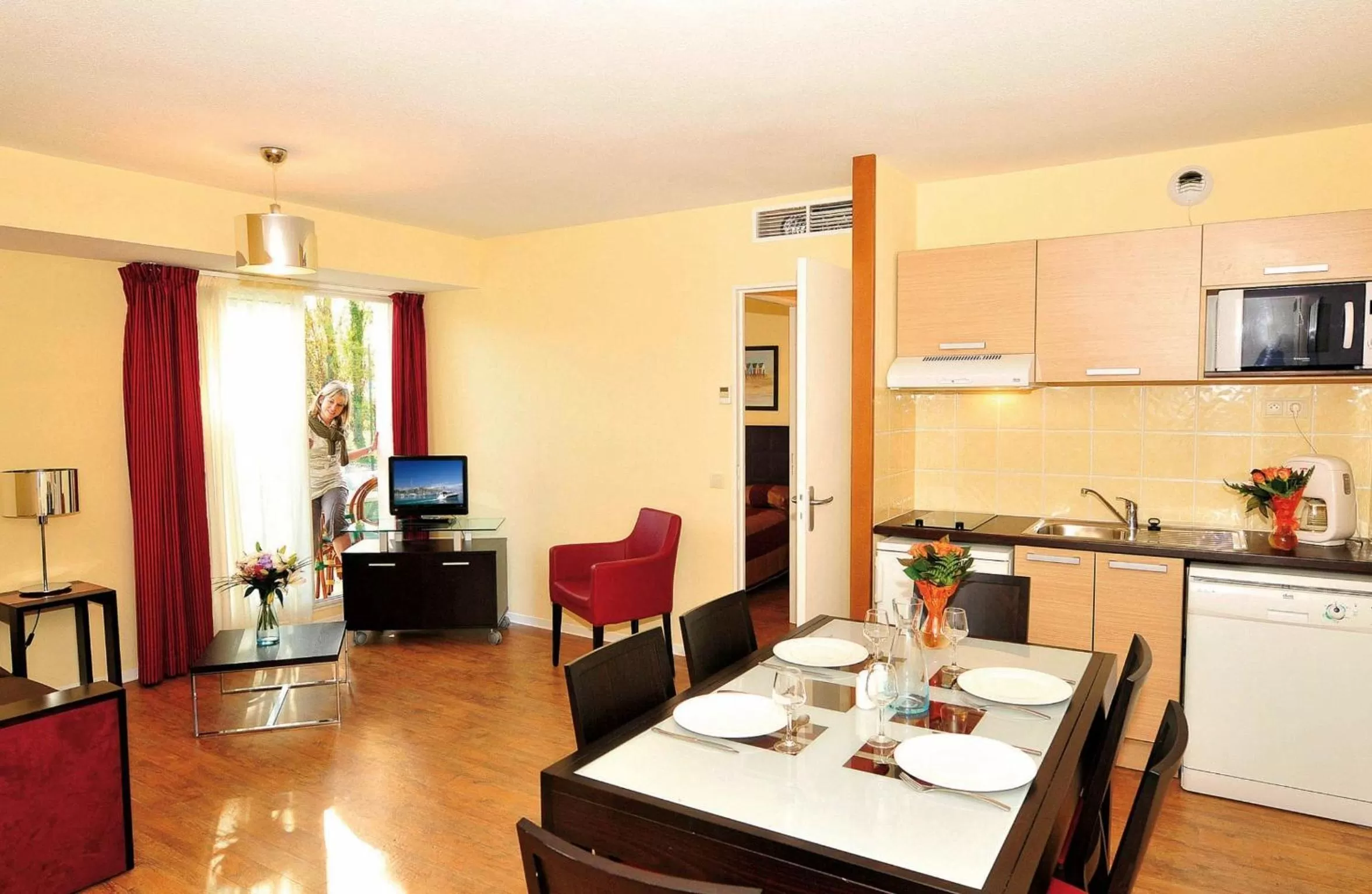 Living room in Appart Hotel Odalys City Antibes Olympe