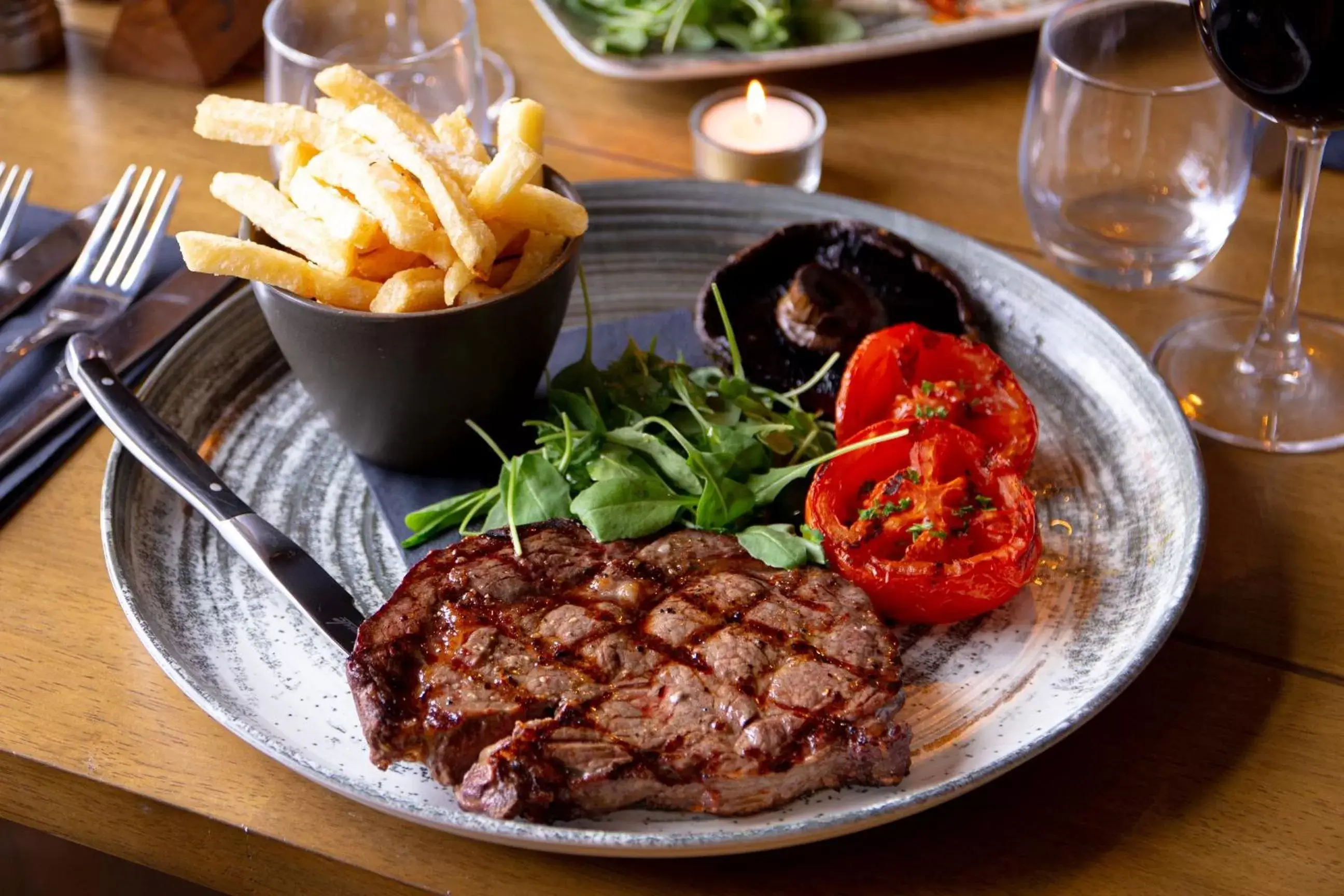 Food in The Kings Head Inn, home of The Acle Steak