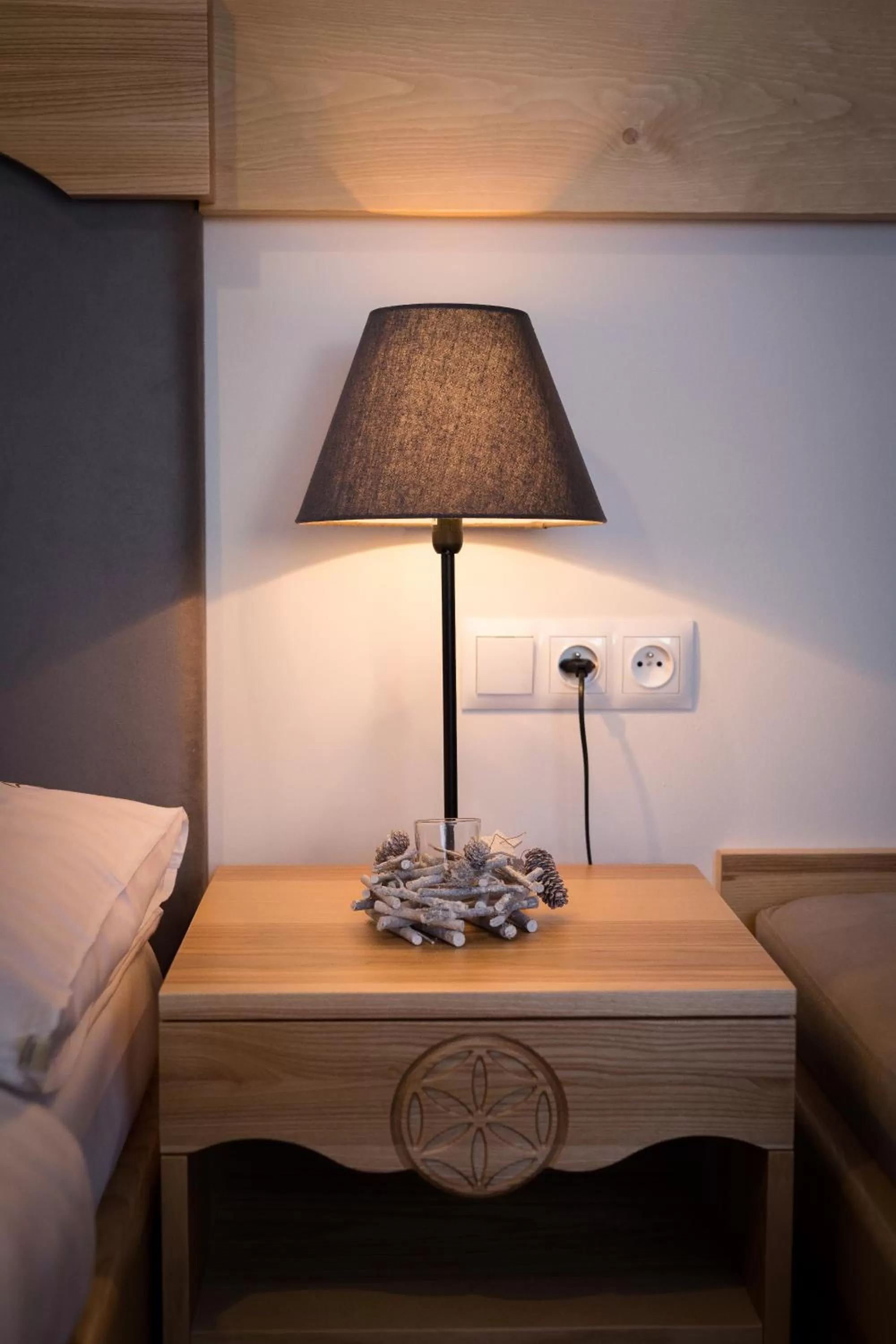 Decorative detail, Bed in Willa Góralsko Riwiera