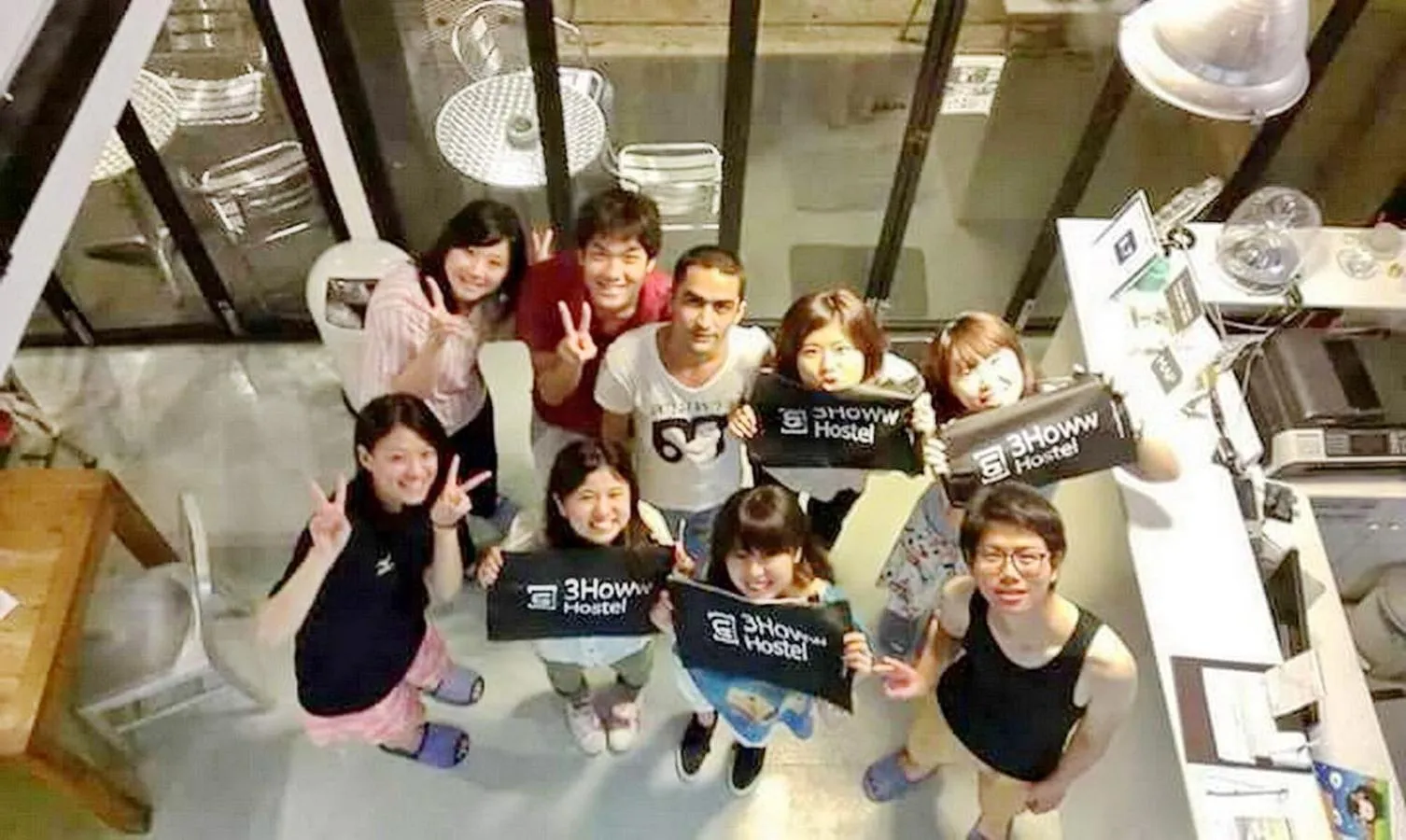 group of guests in Bangkok Nomad Hostel