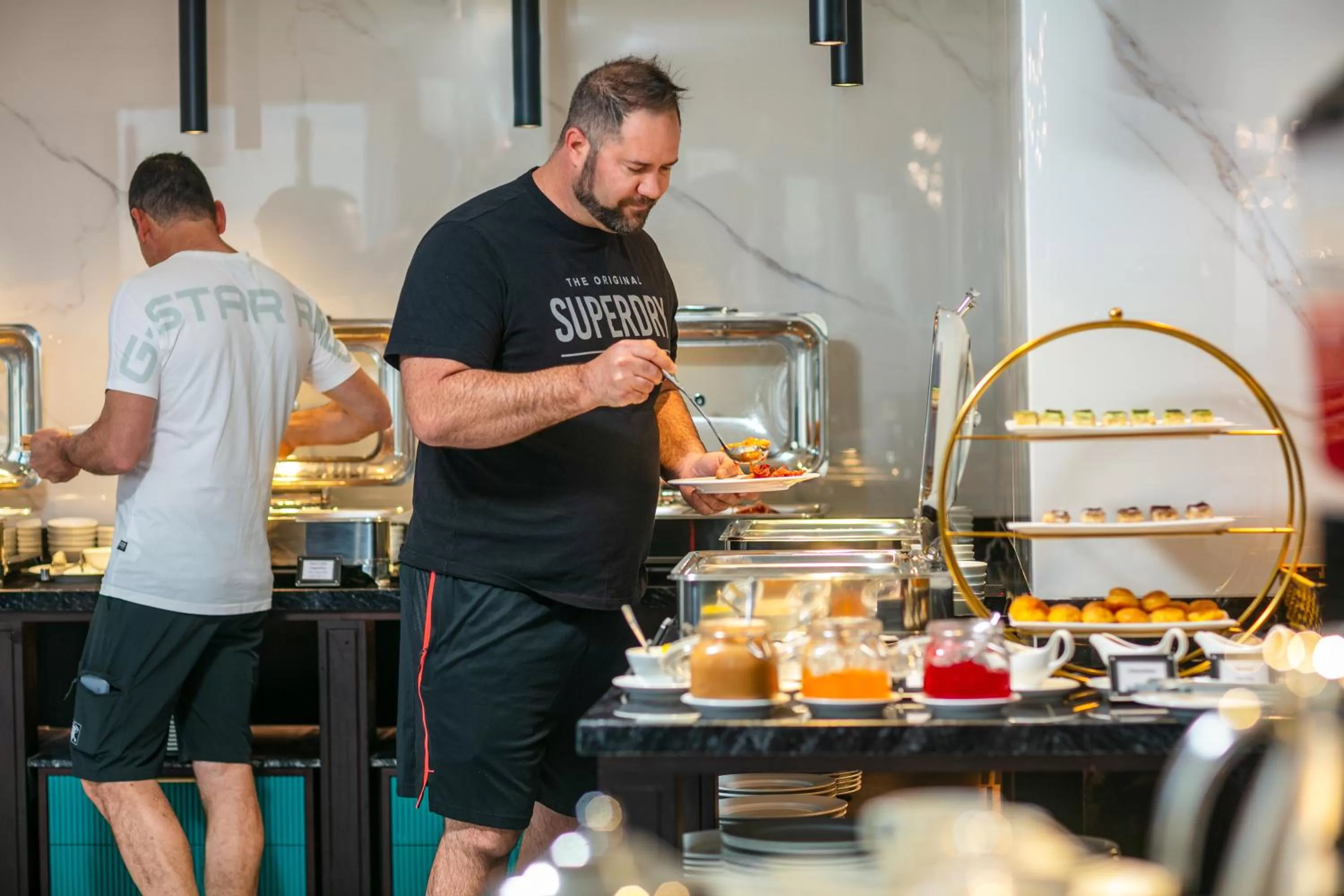 Buffet breakfast in MAY DE VILLE Lakeside Hotel