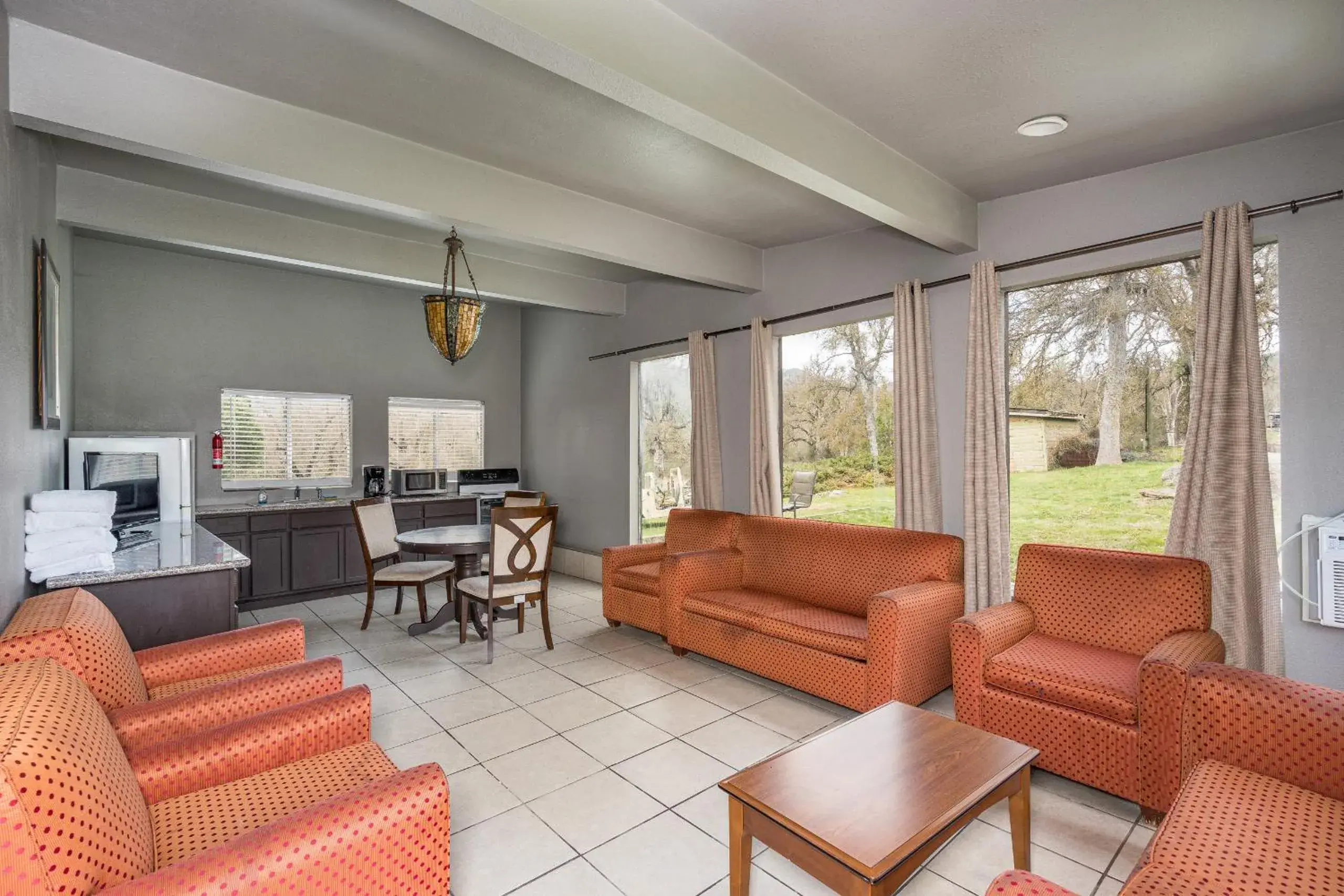 Seating Area in Mountain Trail Lodge and Vacation Rentals