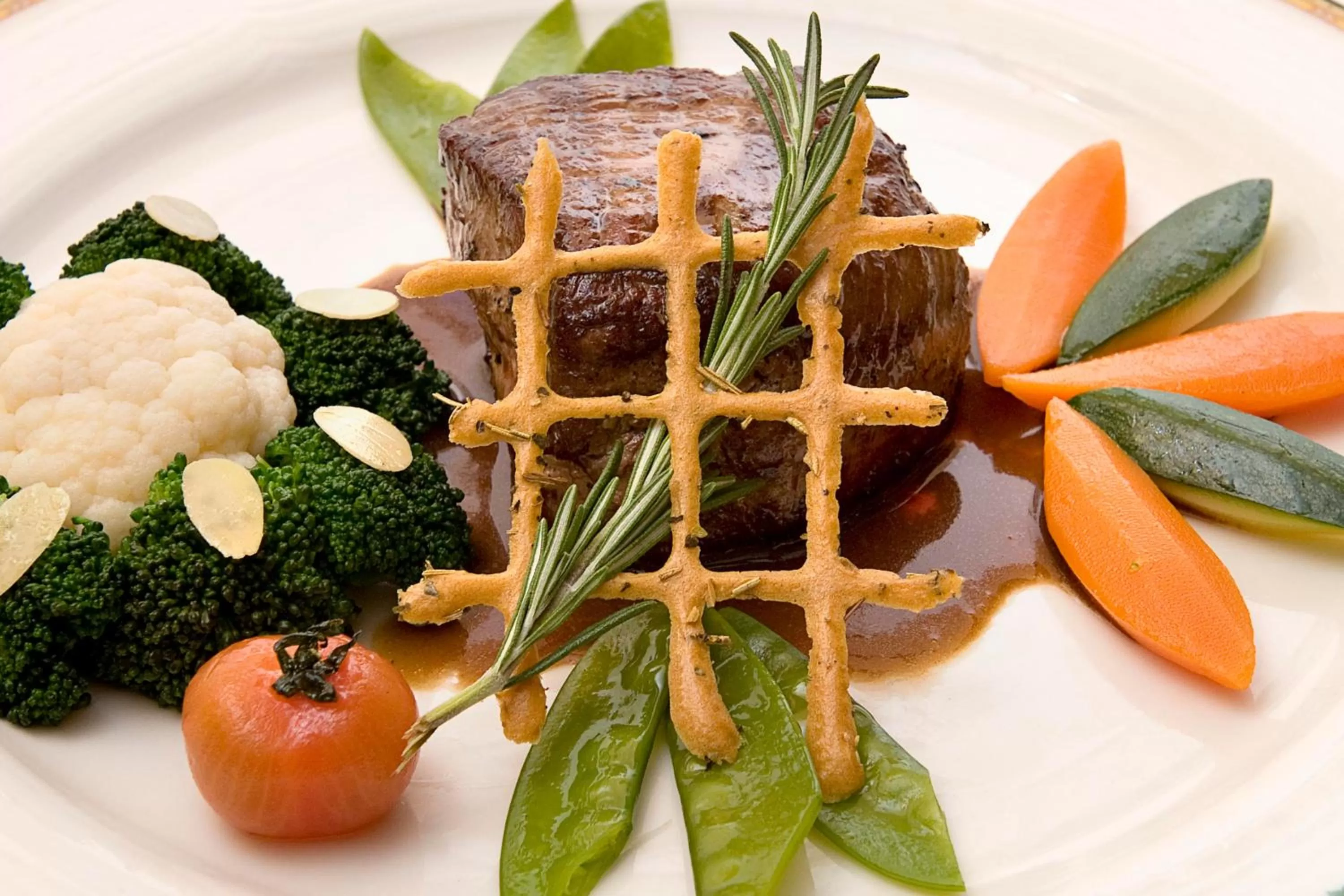 Food close-up in Hotel Restaurant Roemer