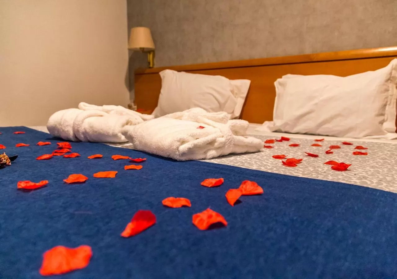 Bed in Hotel Columbano