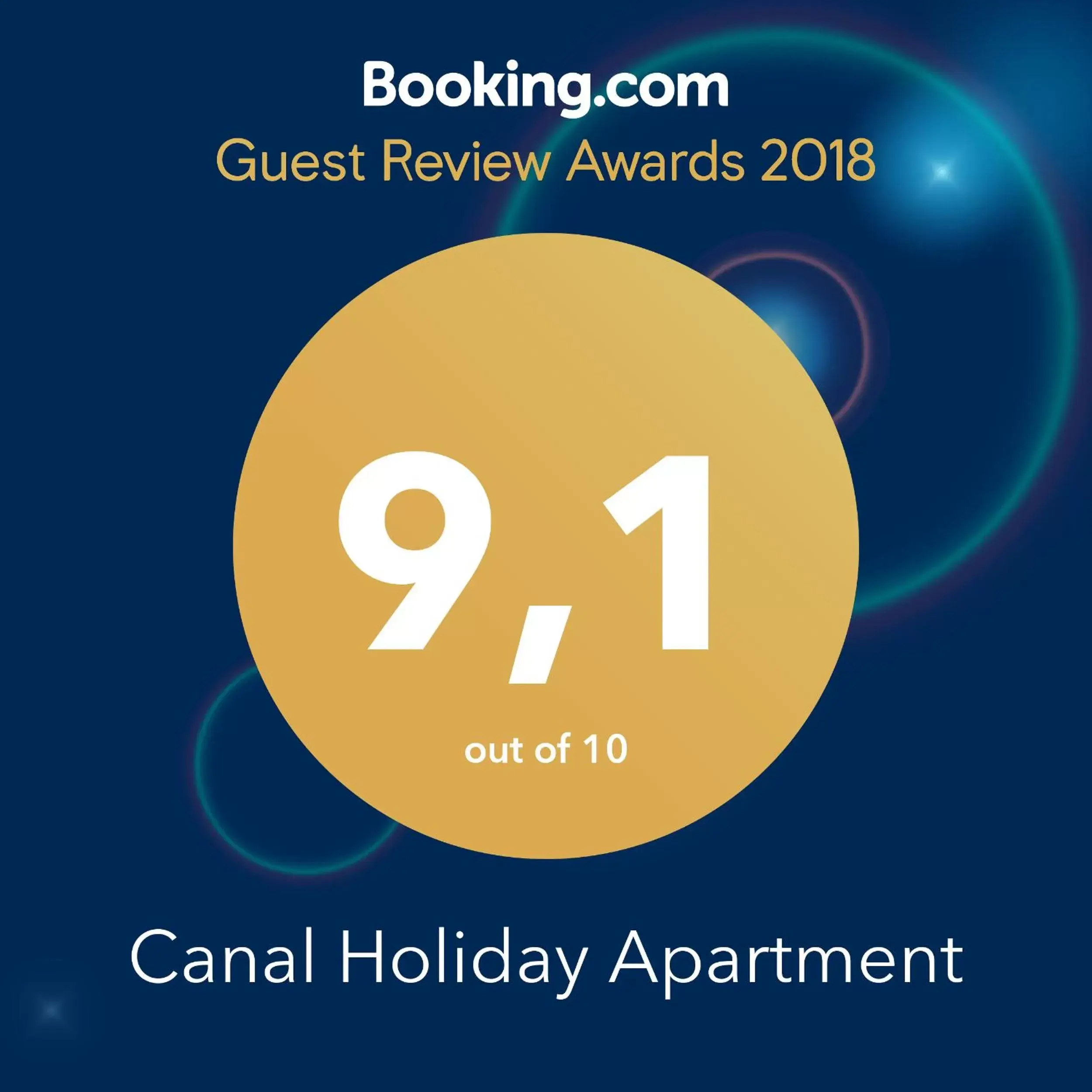 Certificate/Award in Canal Holiday Apartment