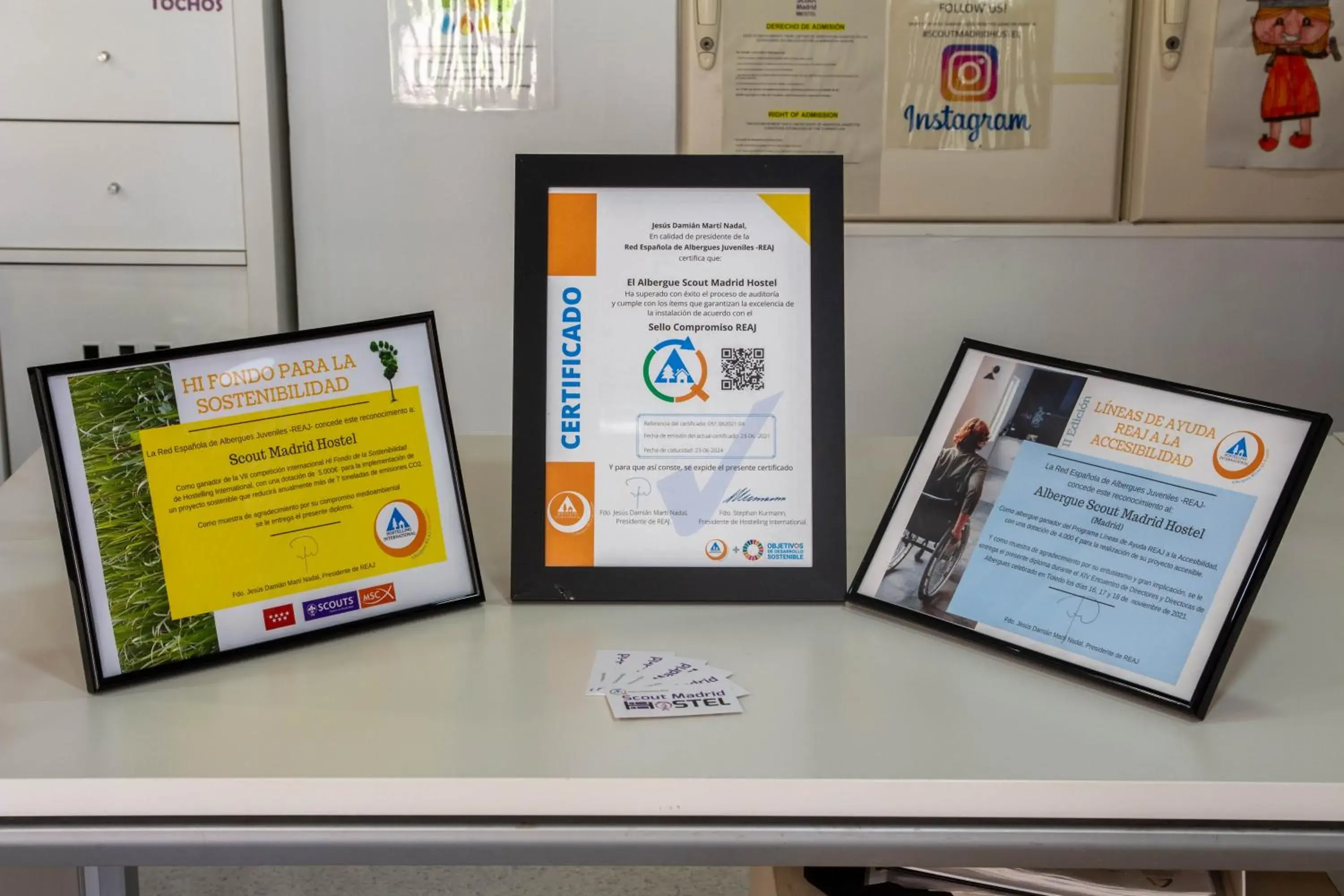 Certificate/Award in Scout Madrid Hostel