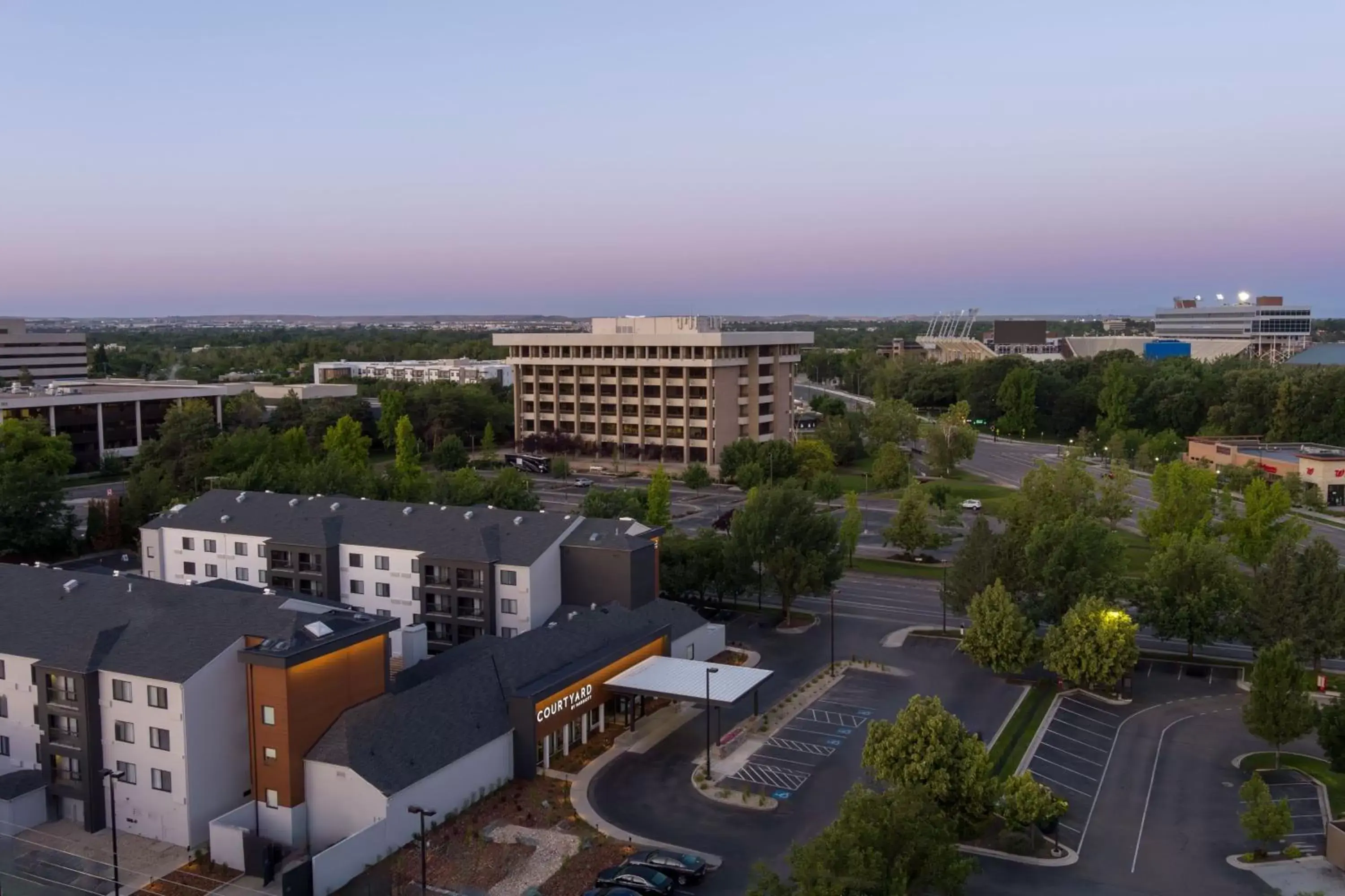 Property building, Bird's-eye View in Courtyard Boise Downtown