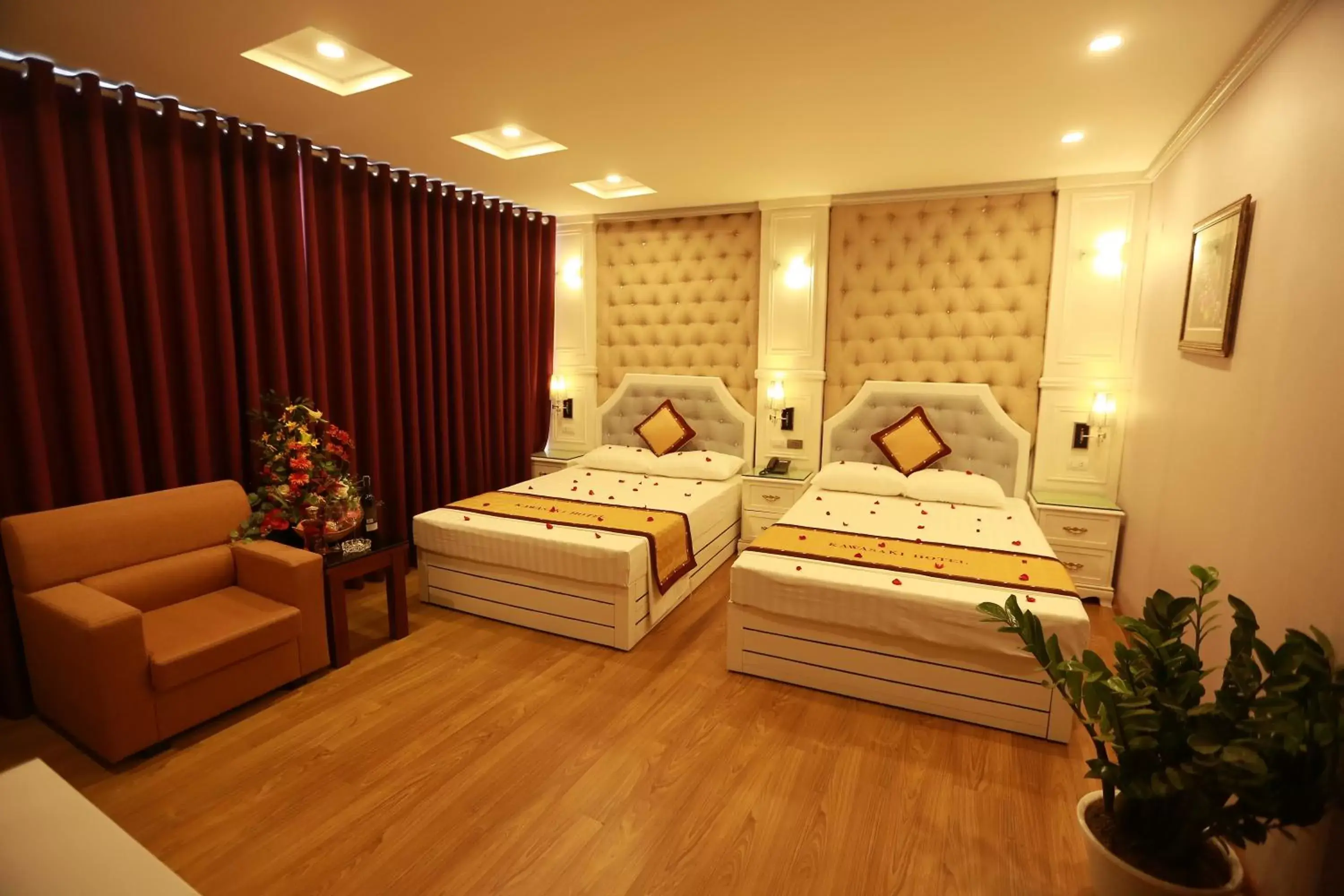 Double Room with Two Double Beds in Kawasaki Hotel Cầu Giấy Double Room with Two Double Beds in Kawasaki Hotel Cầu Giấy