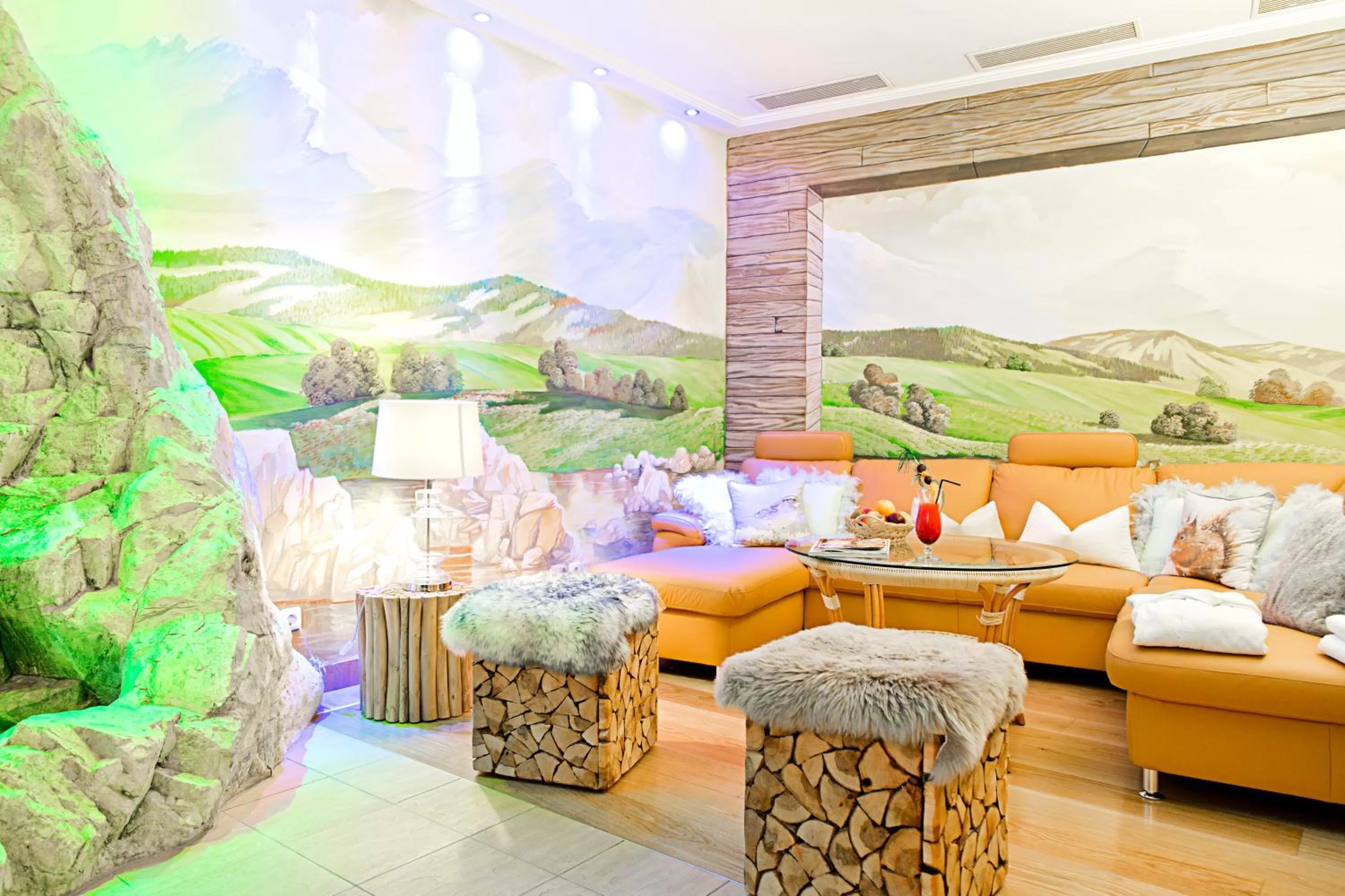 Living room in Hotel in the HEART of the Alps