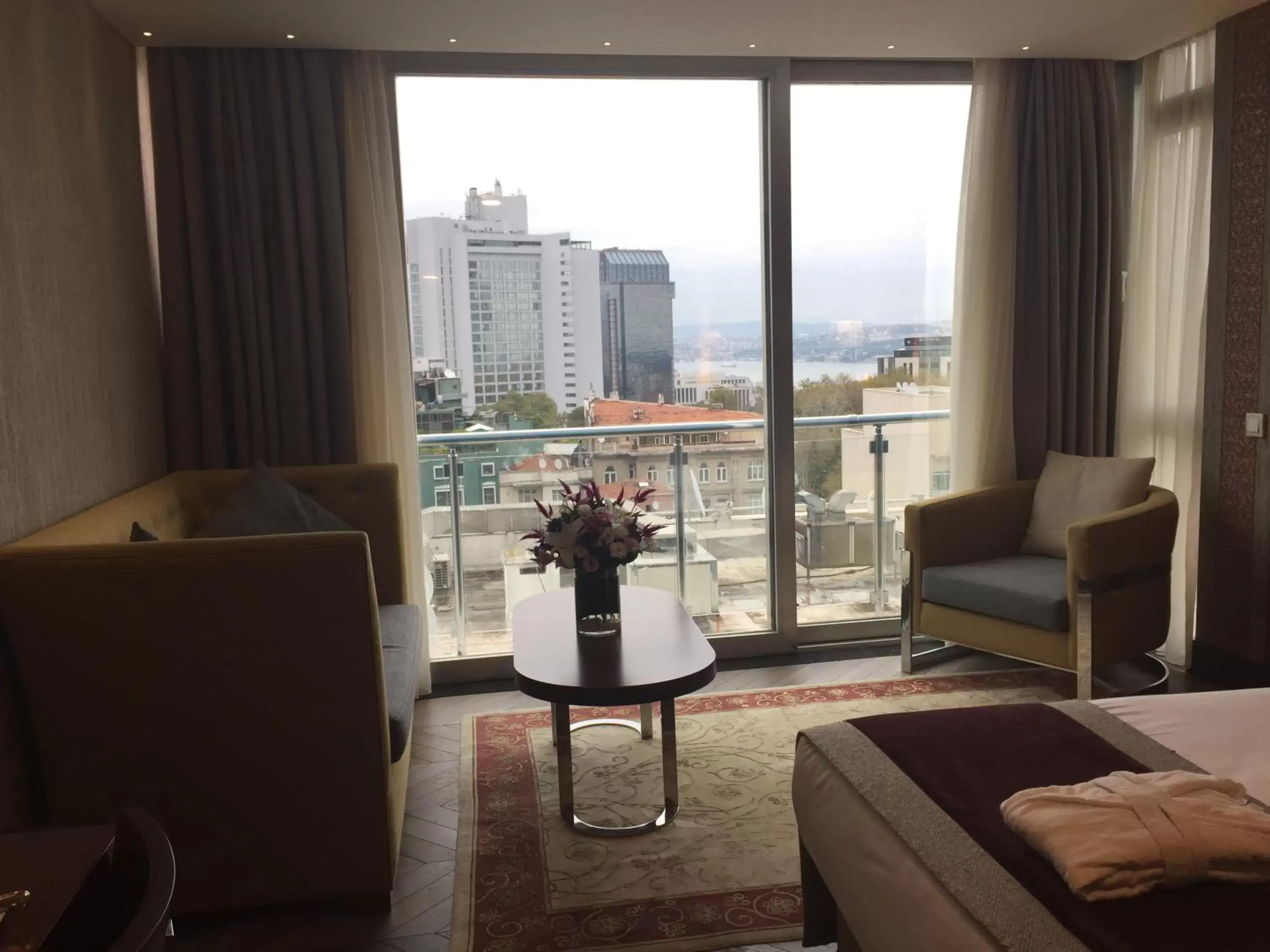 View (from property/room), Seating Area in Taksim Gonen Hotel