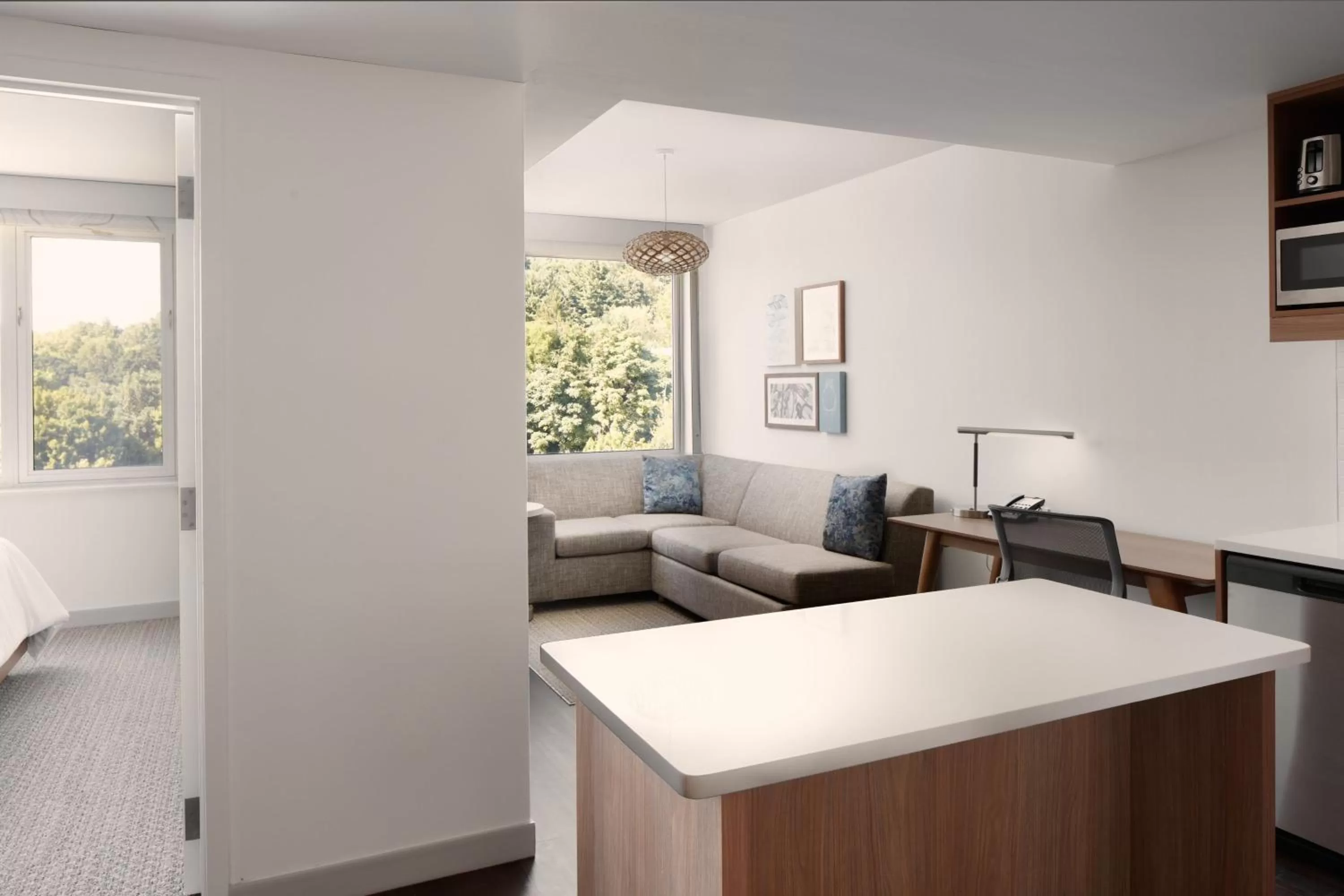 Living room in Element Asheville Downtown