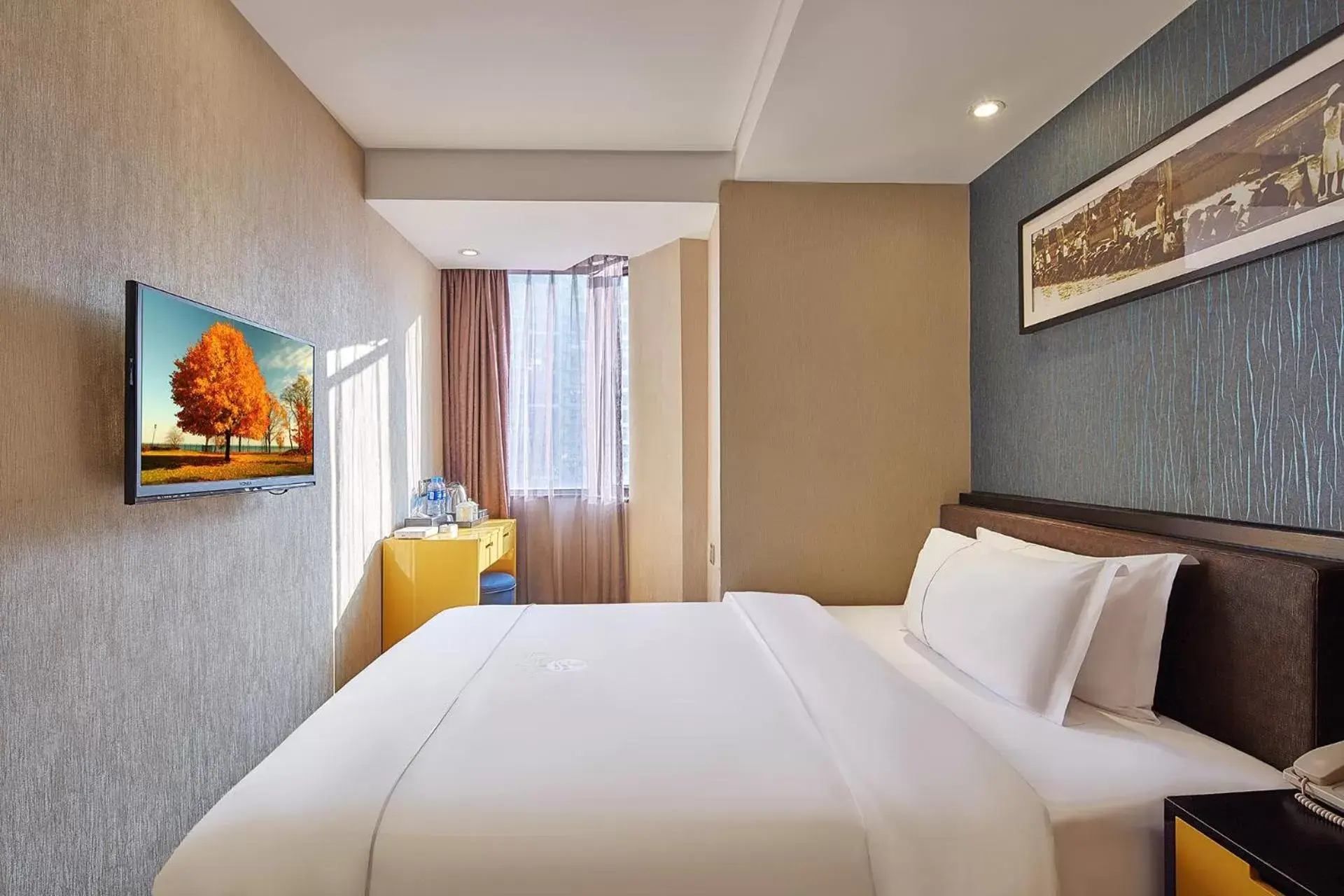 Bed in Insail Hotels ( Huanshi Road Taojin Metro Station Guangzhou)