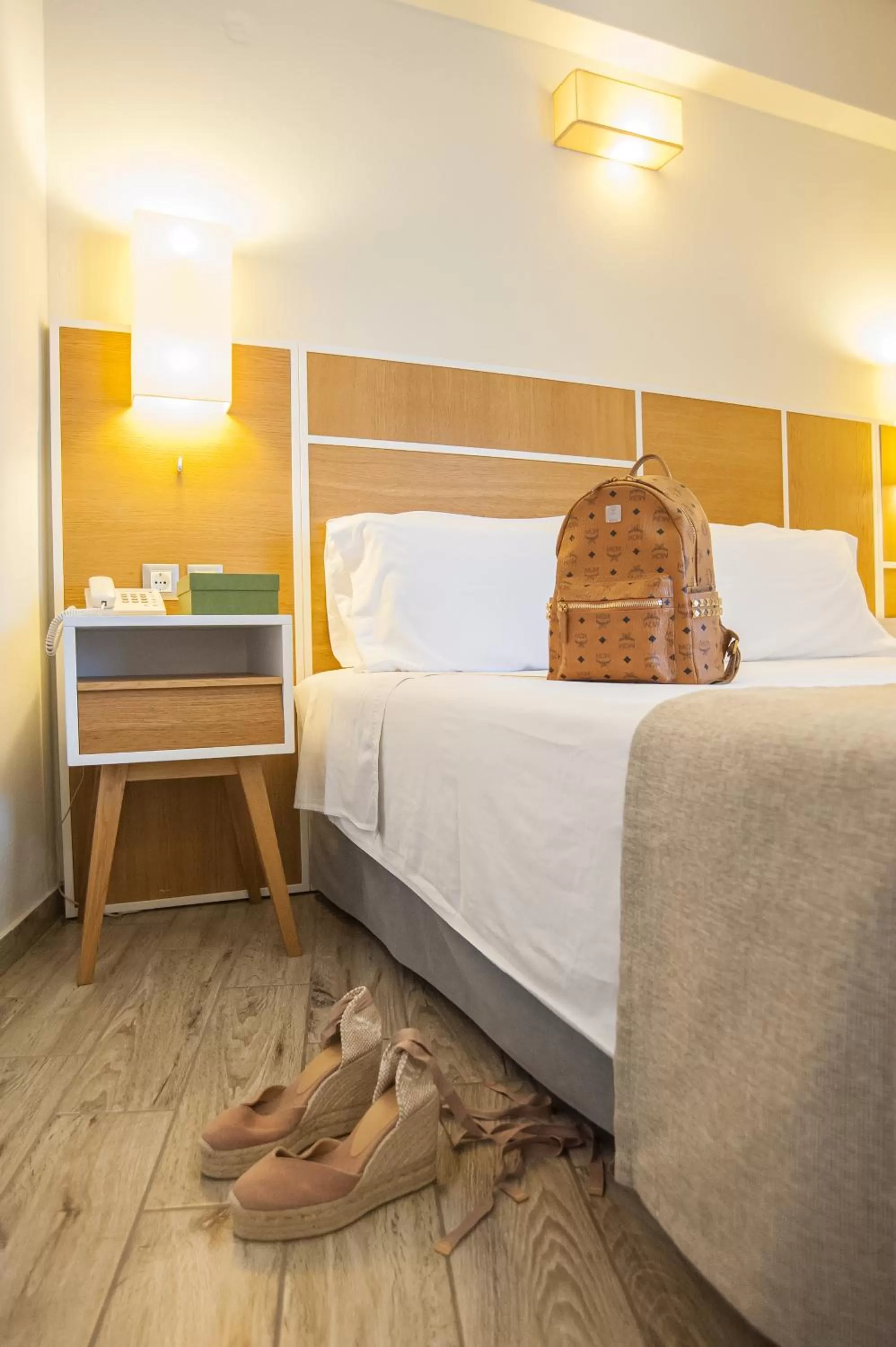 Bed in Fedriades Delphi Hotel