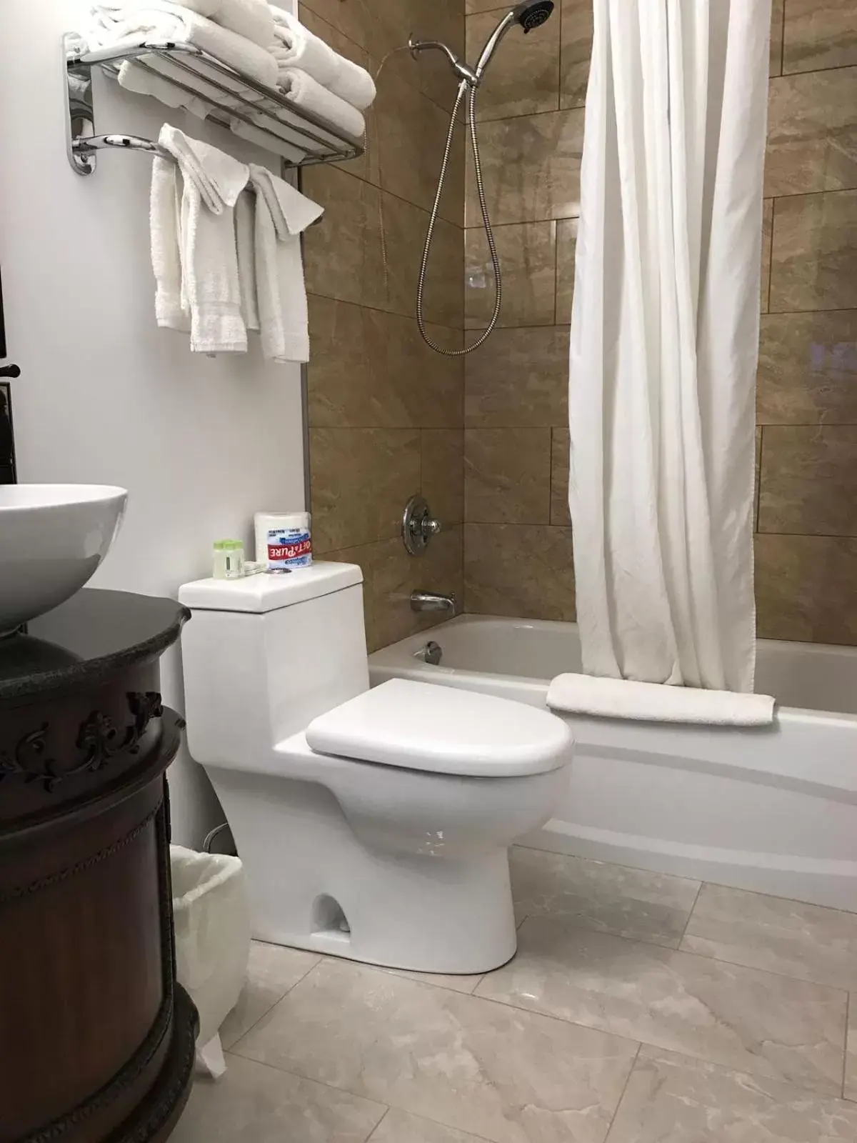 Bathroom in Parkway Motel & European Lodges