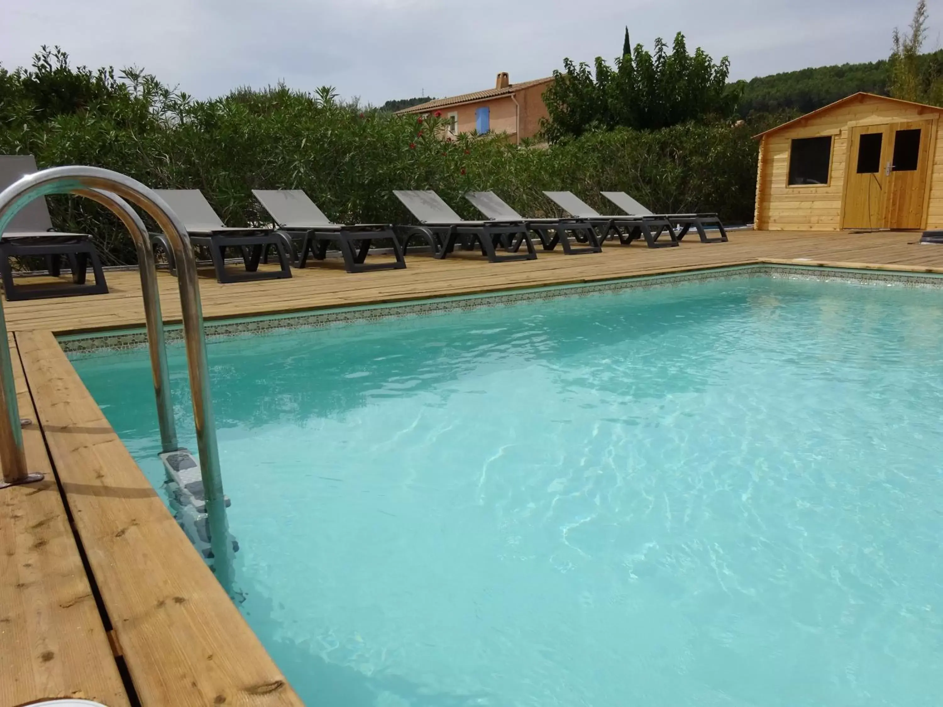 Pool view, Swimming Pool in Hotel Restaurant Le Castel Fleuri