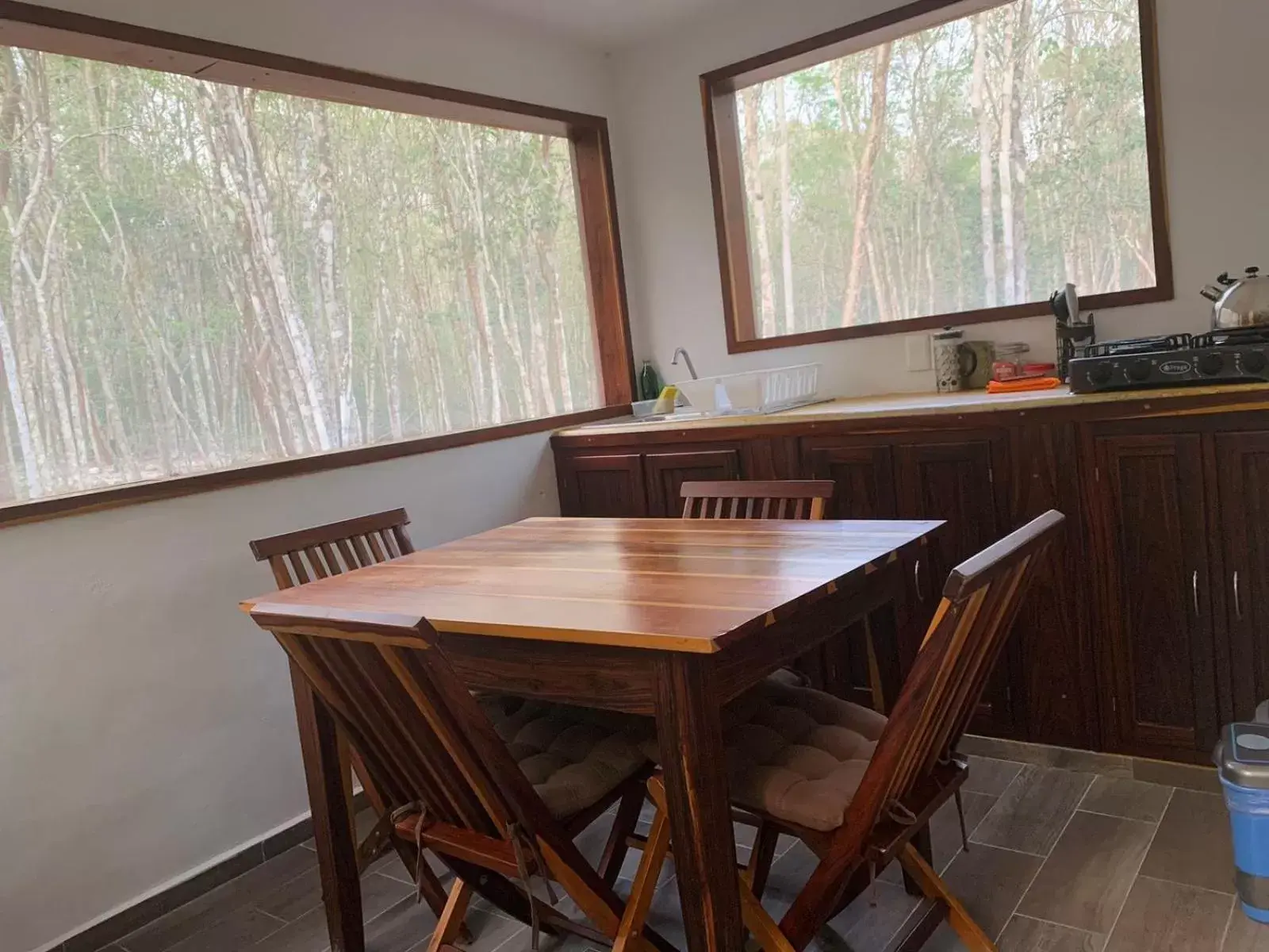 kitchen, Dining Area in Casa Kaan Calakmul